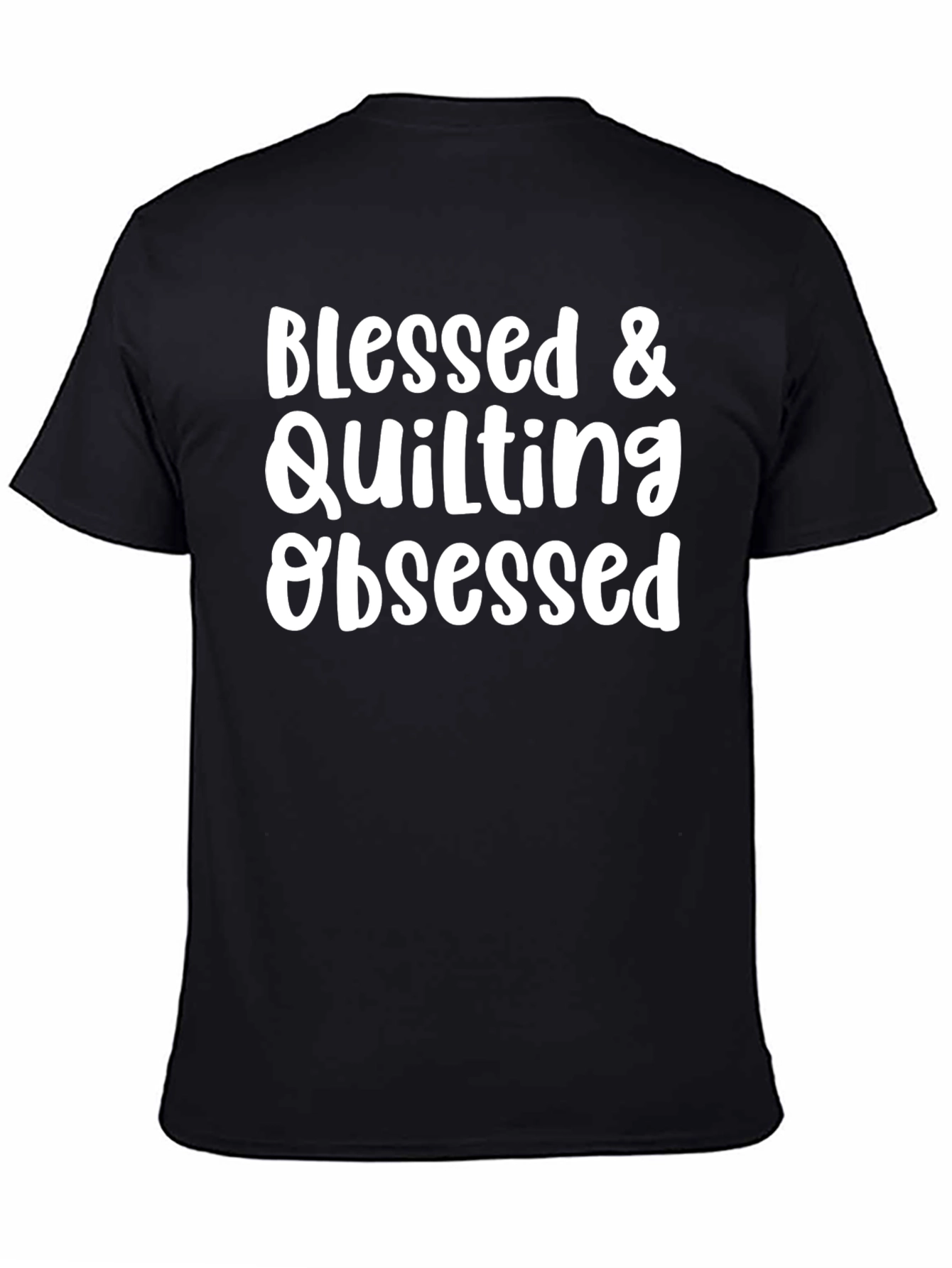 Blessed & Quilting Obsessed Black T-Shirt