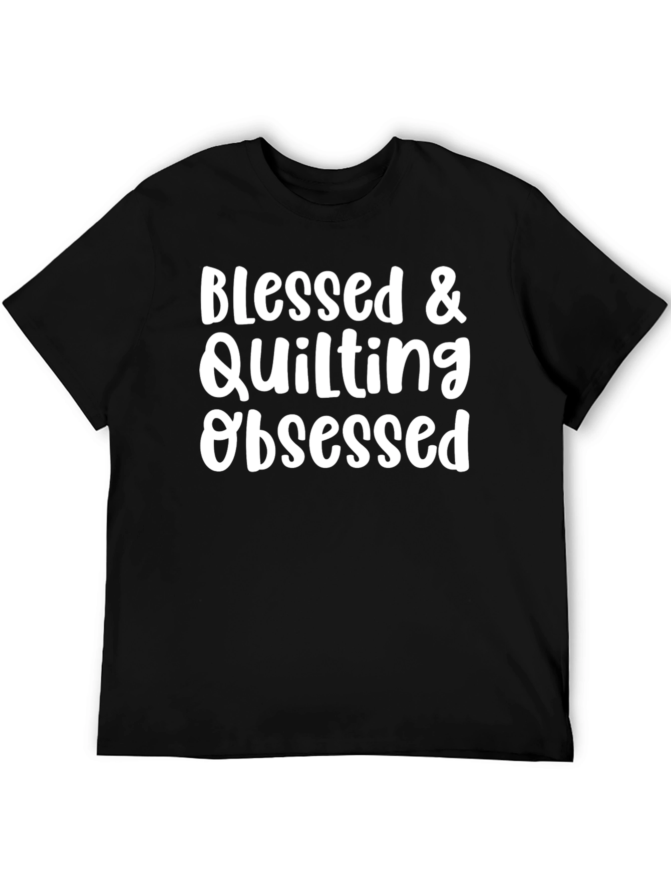 Blessed & Quilting Obsessed Black T-Shirt