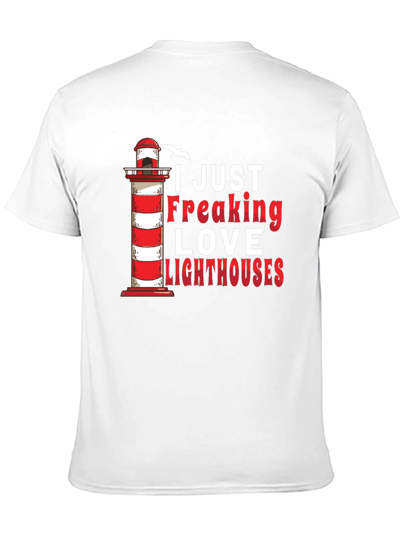 I Love Lighthouses Black T-Shirt