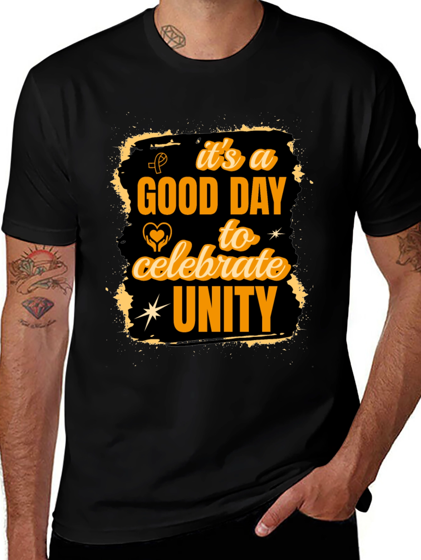 Unity Celebration Graphic Tee - Black