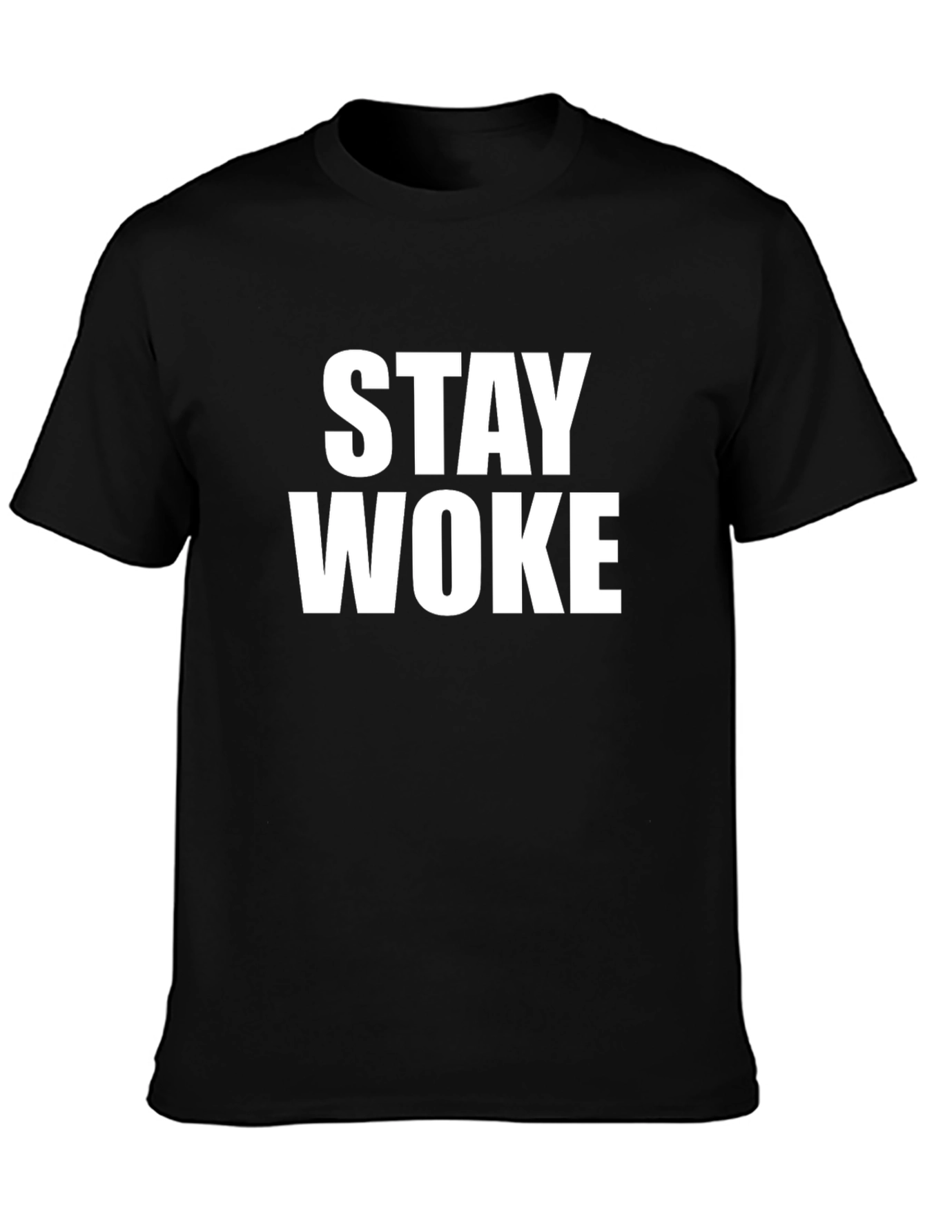 Stay Woke Black Graphic Tee