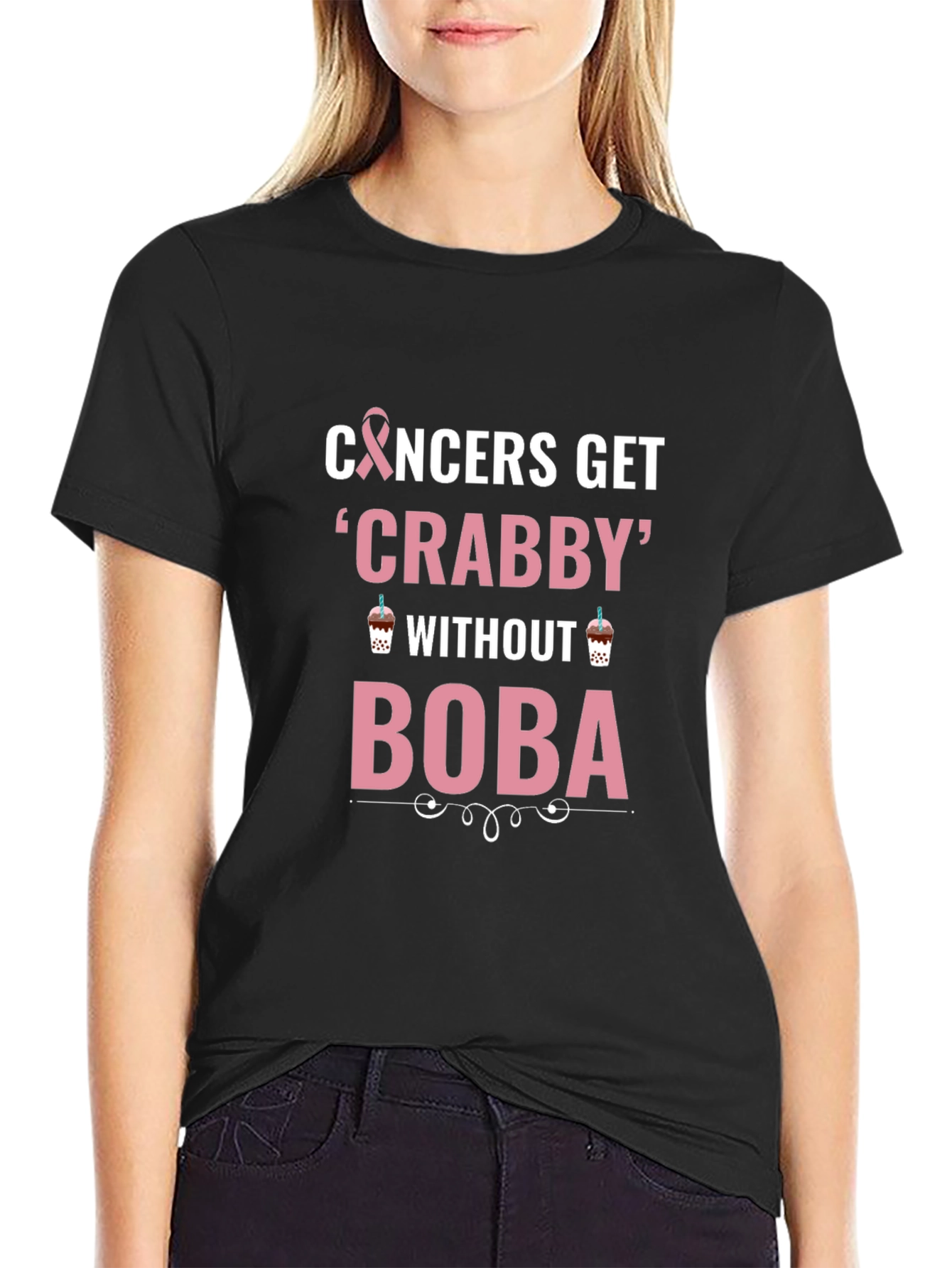 Cancers Get Crabby Without Boba T-Shirt