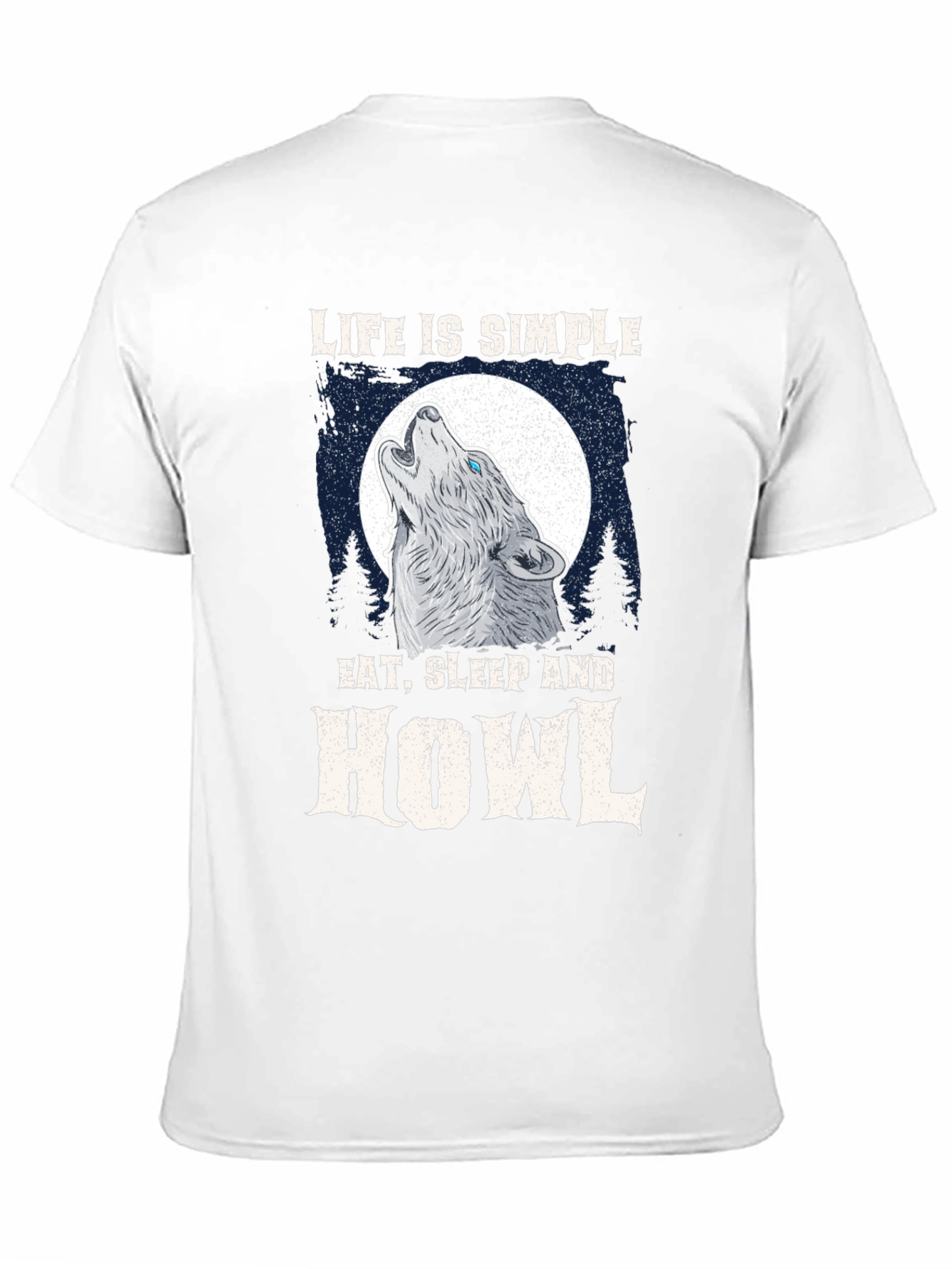 Life is Simple Wolf Howl Graphic Tee