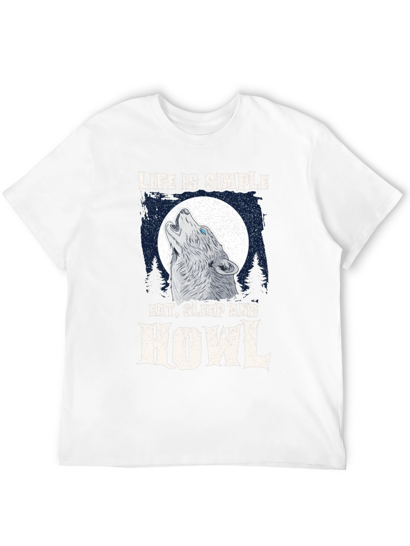 Life is Simple Wolf Howl Graphic Tee