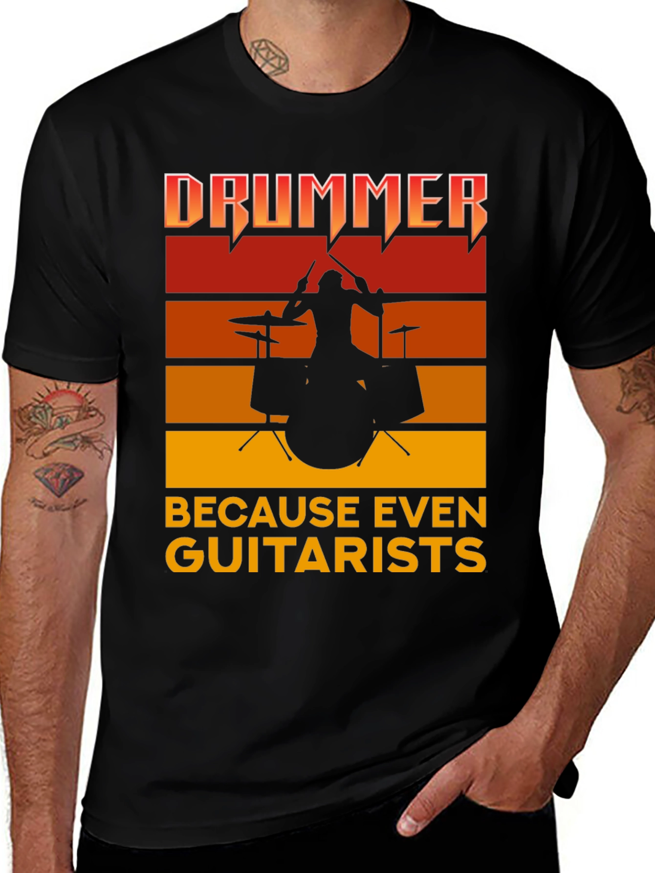 Drummer Because Even Guitarists Funny Band T-Shirt
