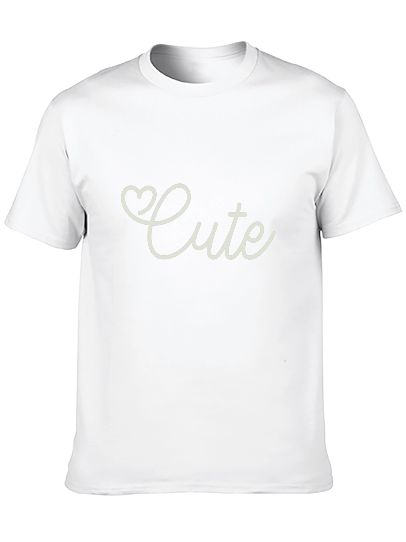 Cute Heart Script Black T-Shirt