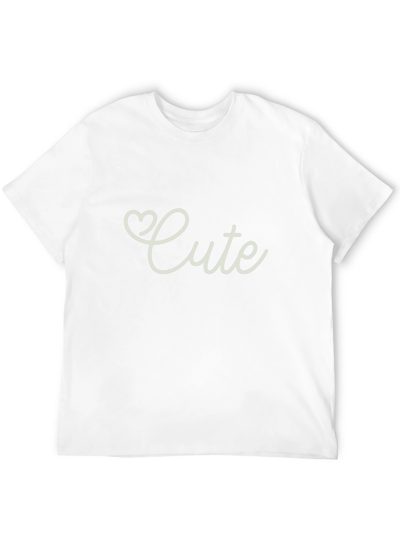 Cute Heart Script Black T-Shirt