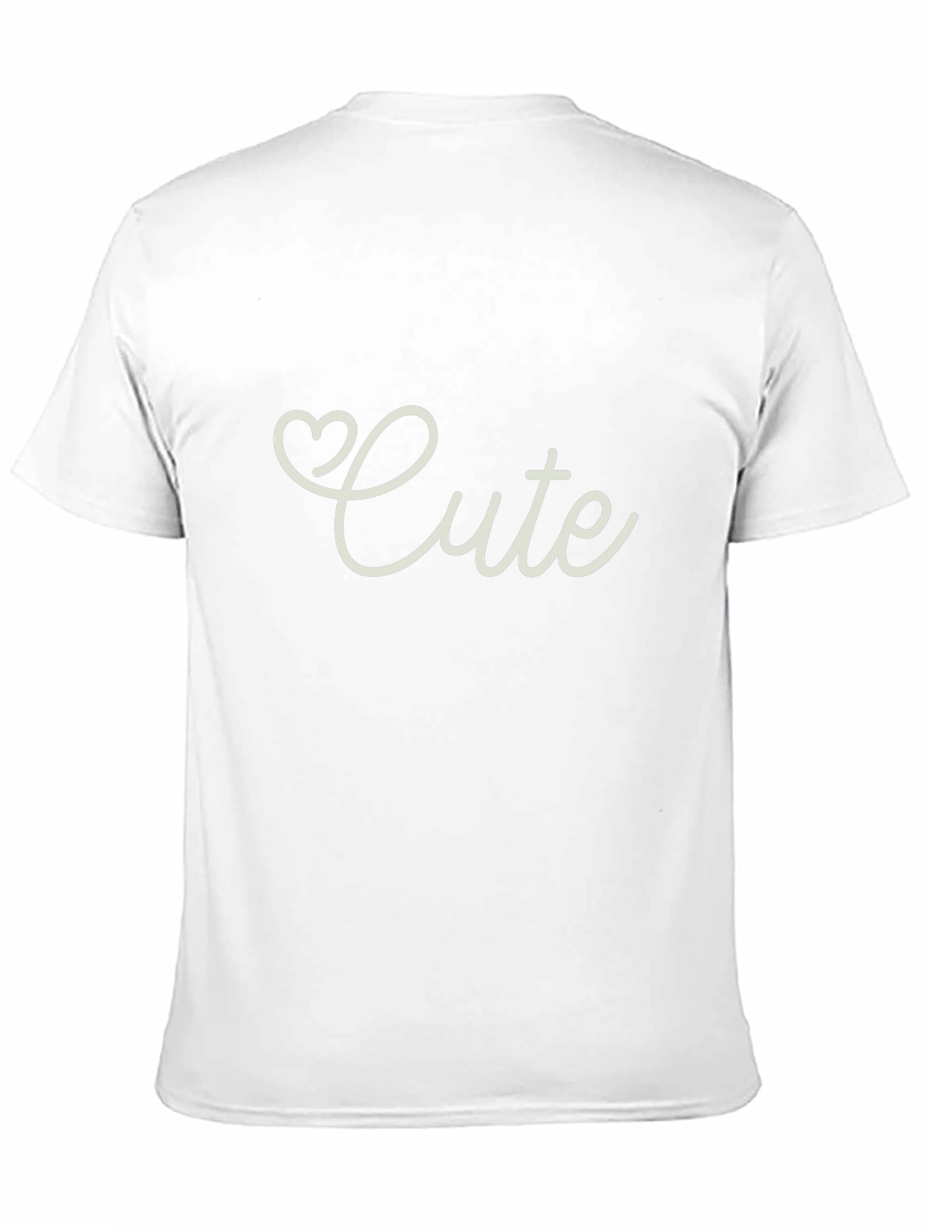 Cute Heart Script Black T-Shirt