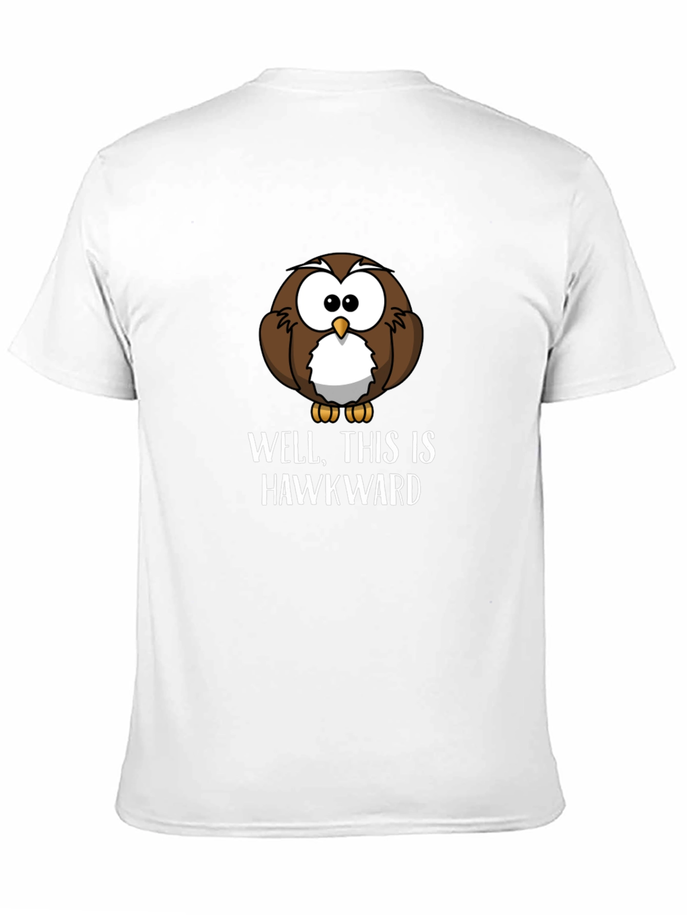 Funny Hawkward Owl Graphic T-Shirt