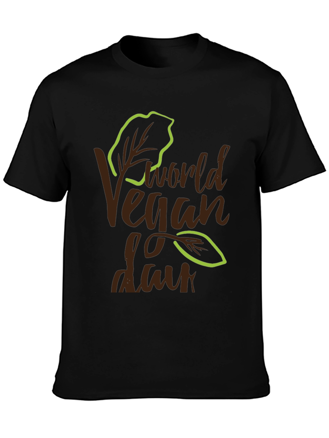World Vegan Day T-Shirt Leaf Design