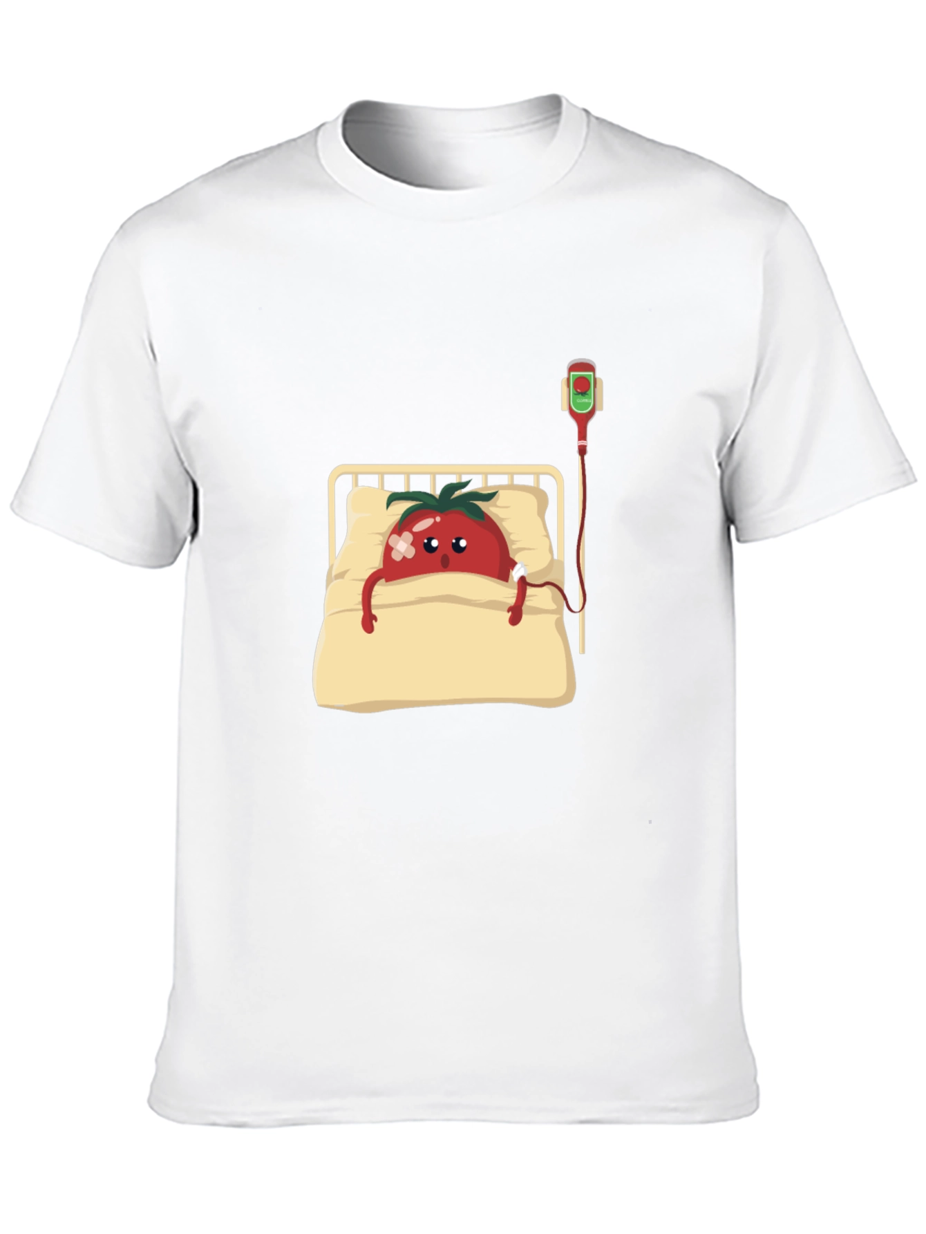 Funny Tomato Illness Graphic Tee - Black Cotton Shirt