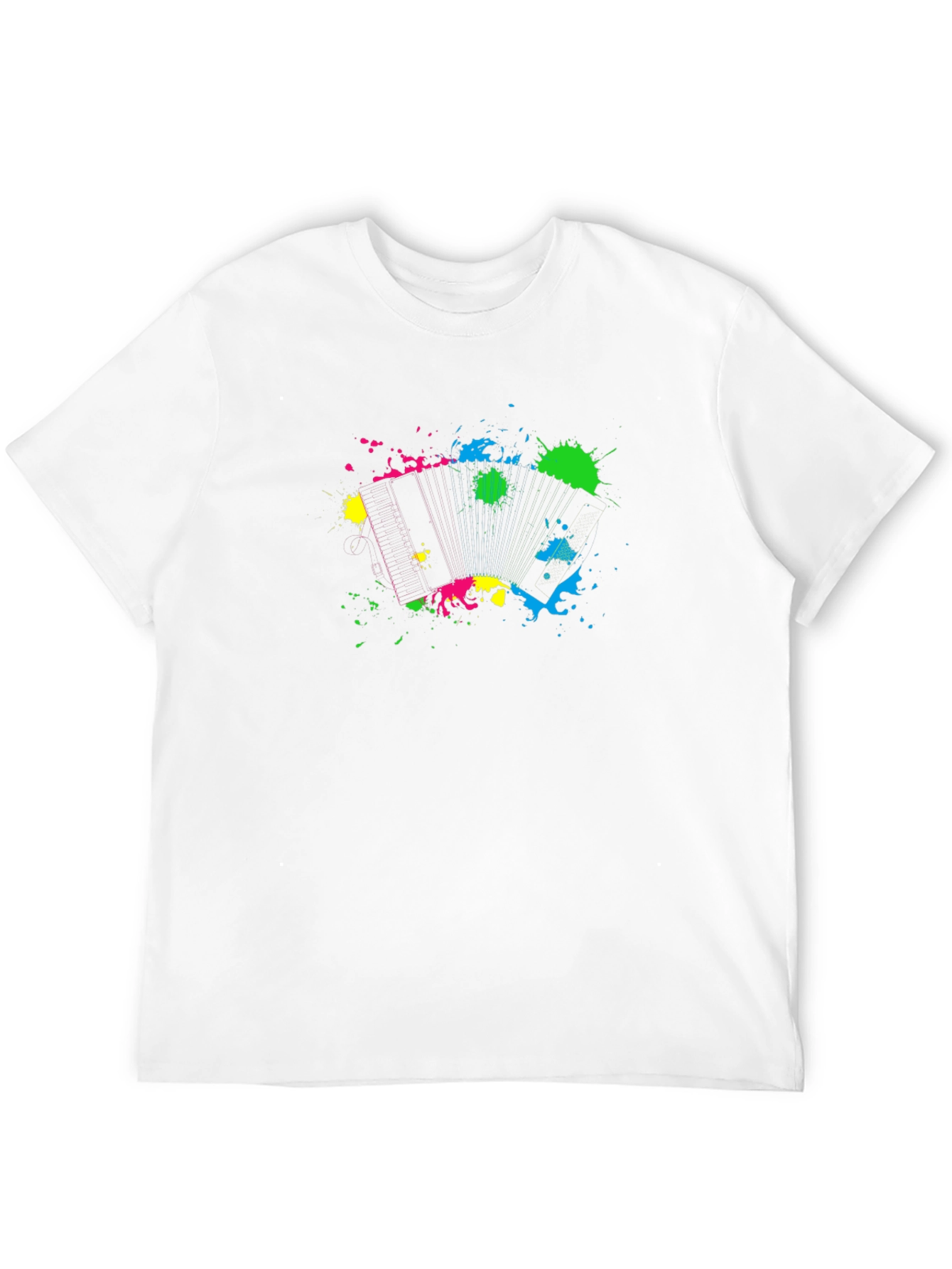 Abstract Splatter Graphic Black T-Shirt