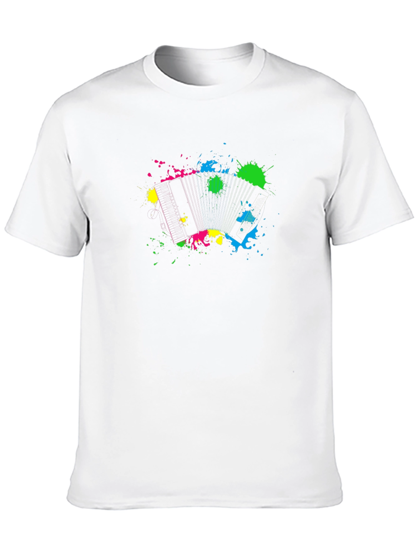 Abstract Splatter Graphic Black T-Shirt