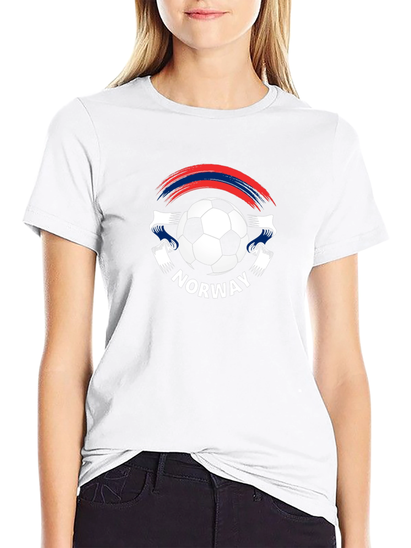 Norway Soccer T-Shirt - Black Football Tee