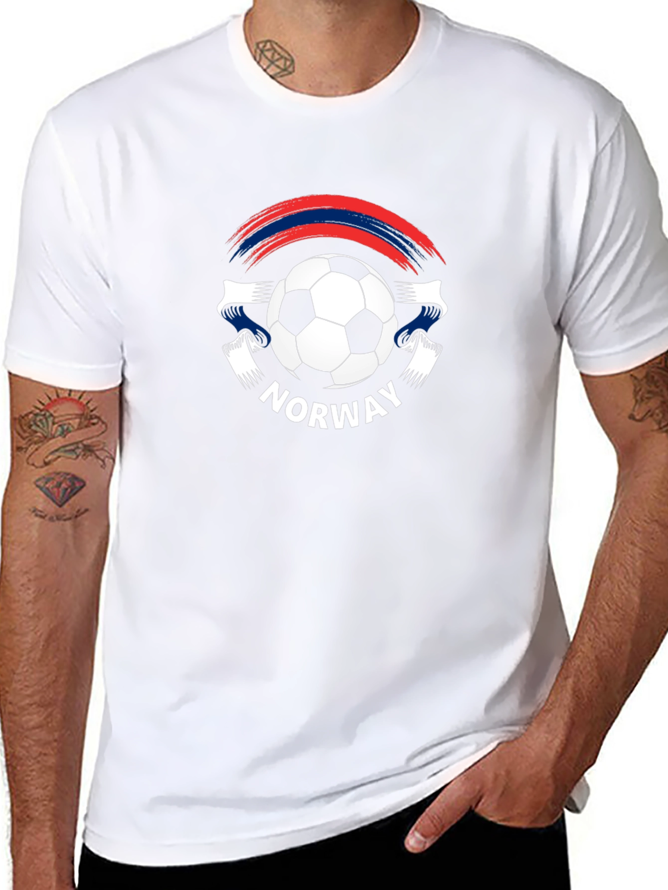 Norway Soccer T-Shirt - Black Football Tee