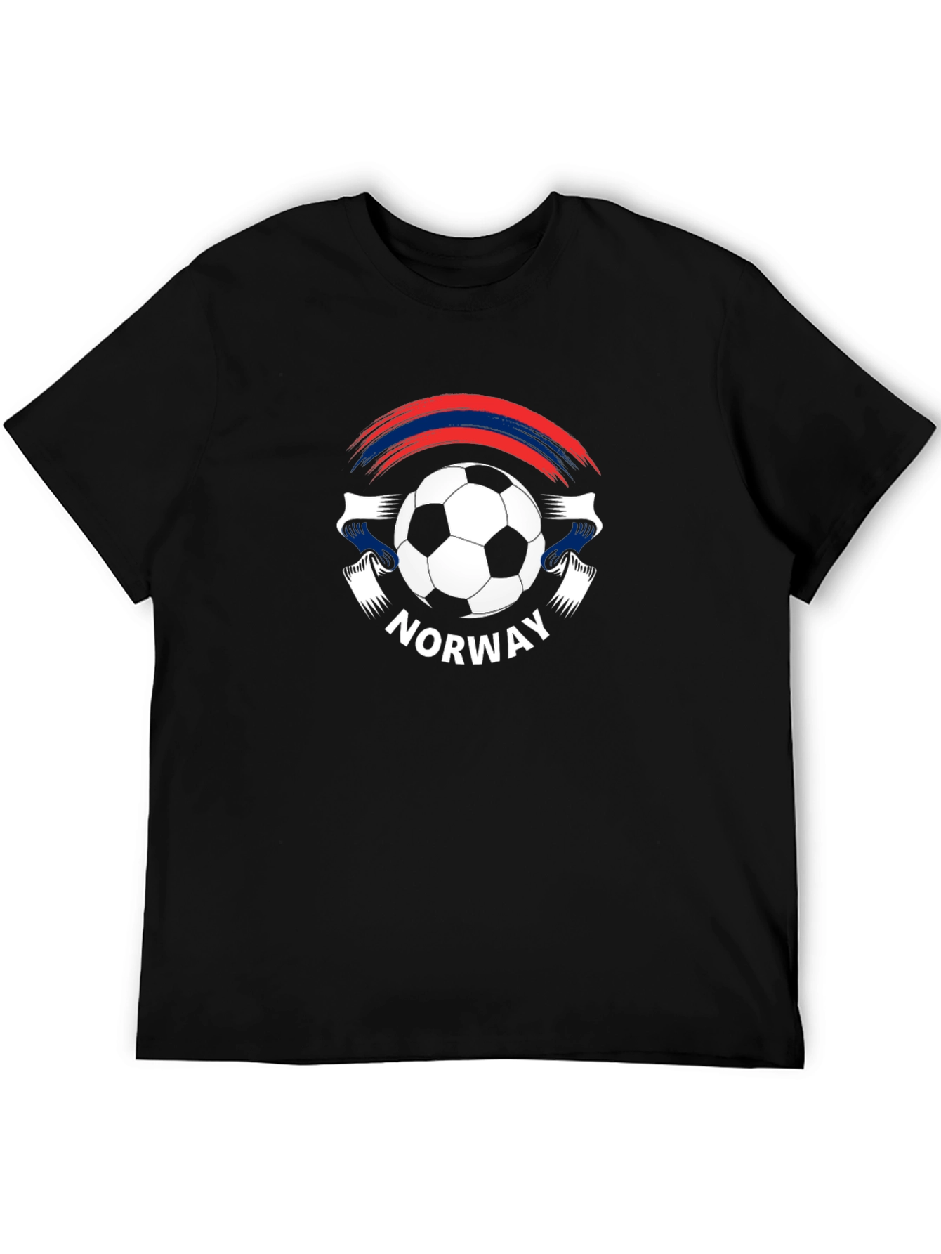 Norway Soccer T-Shirt - Black Football Tee