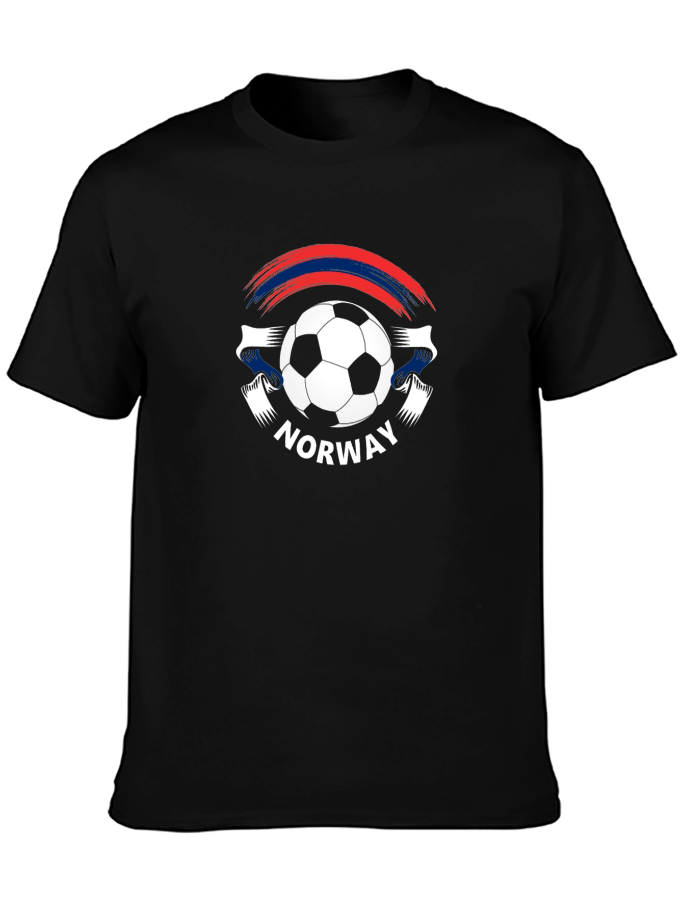 Norway Soccer T-Shirt - Black Football Tee