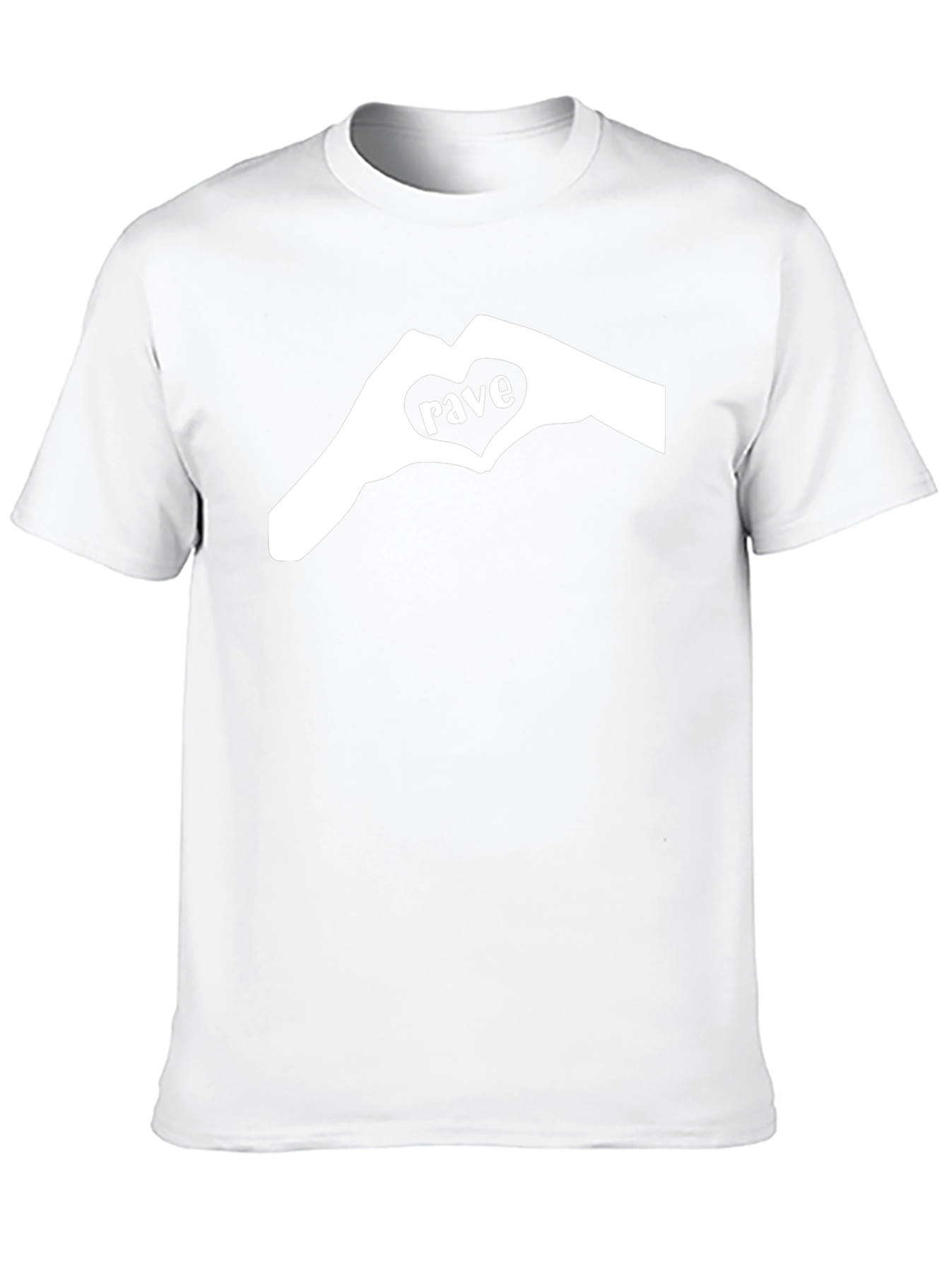 Rave Heart Hands Graphic Tee - Black Cotton T-Shirt