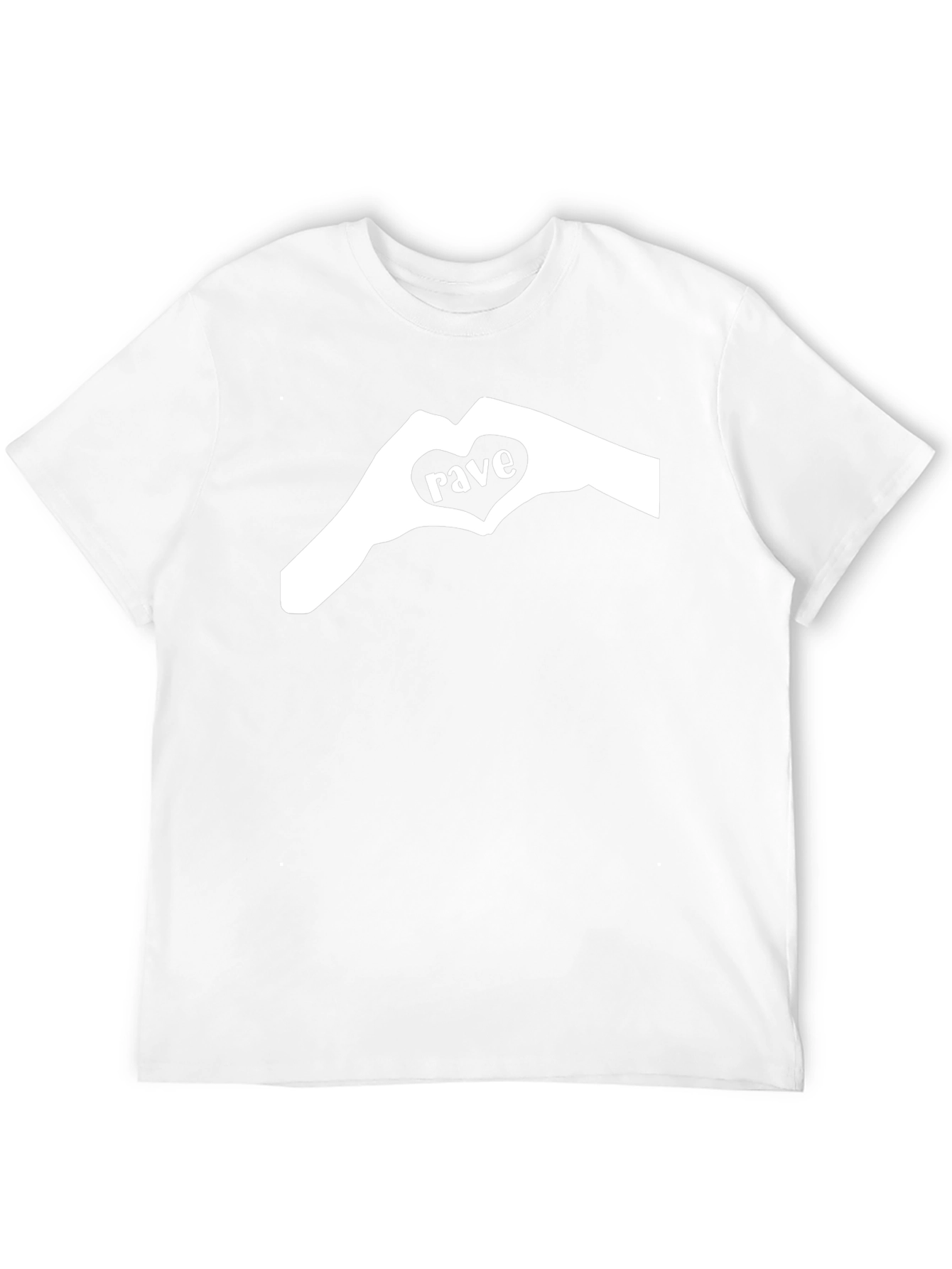 Rave Heart Hands Graphic Tee - Black Cotton T-Shirt