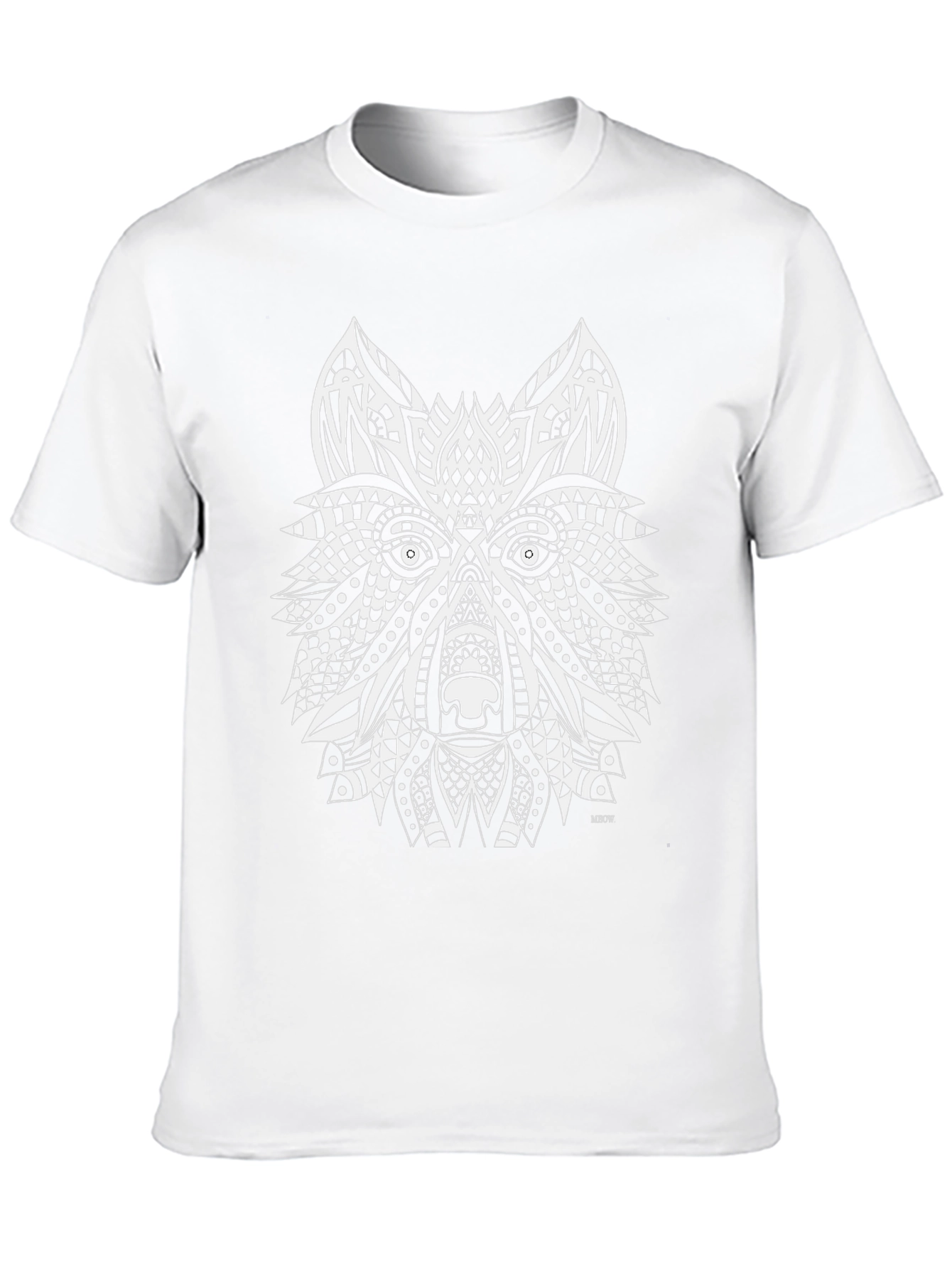 Tribal Wolf Graphic Black T-Shirt