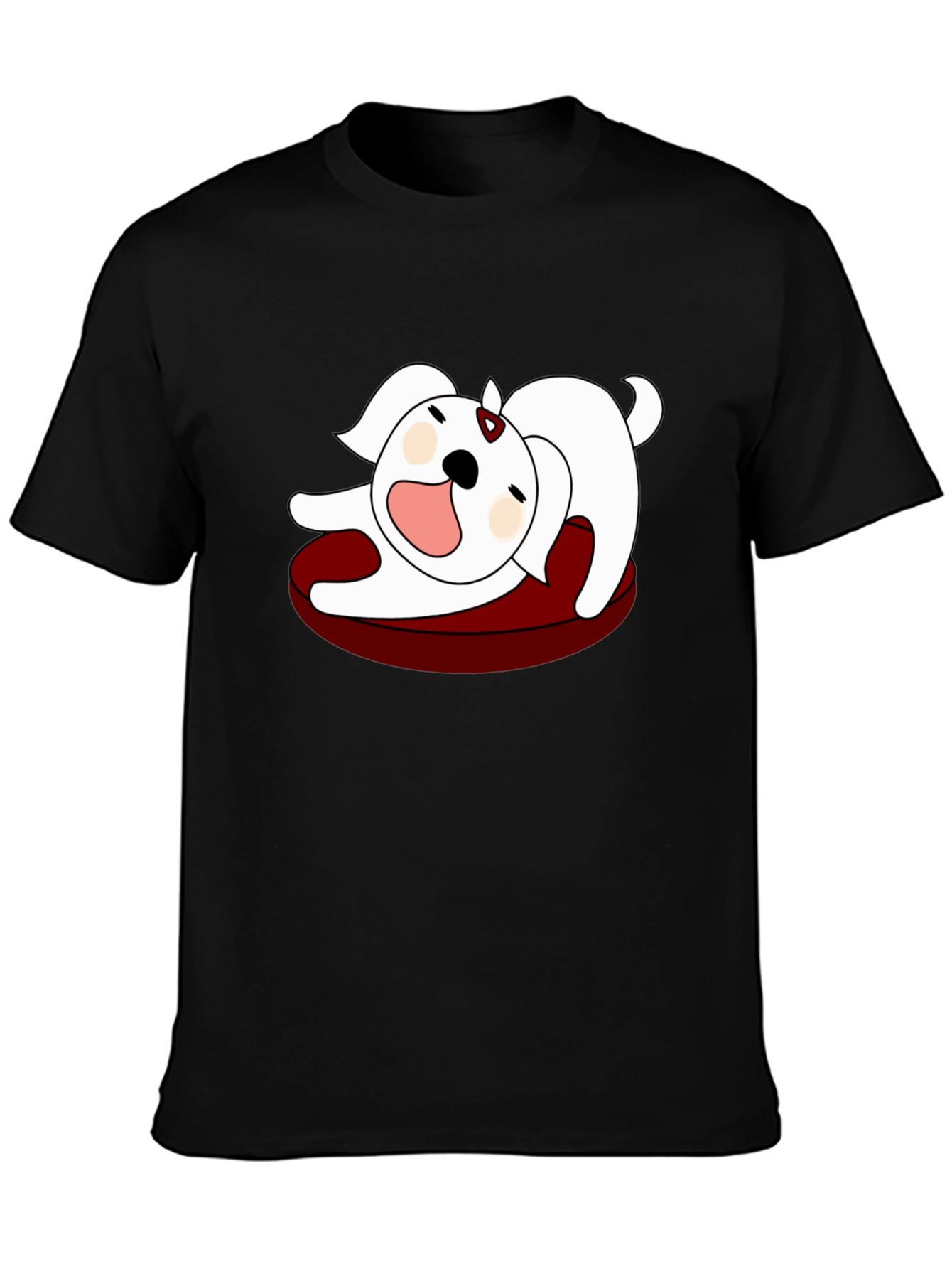 Cartoon Dog Graphic Tee - Relaxed Fit