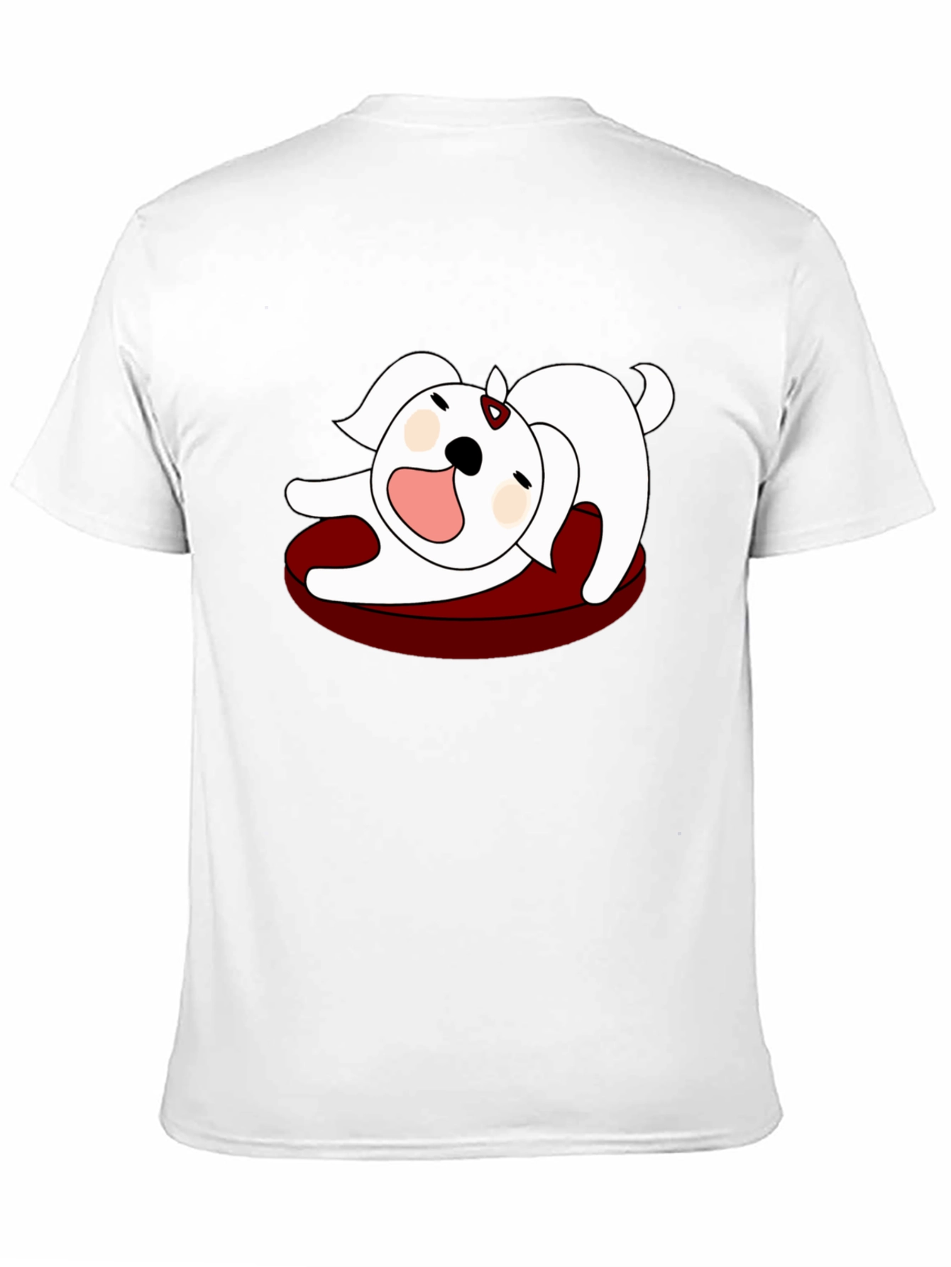 Cartoon Dog Graphic Tee - Relaxed Fit