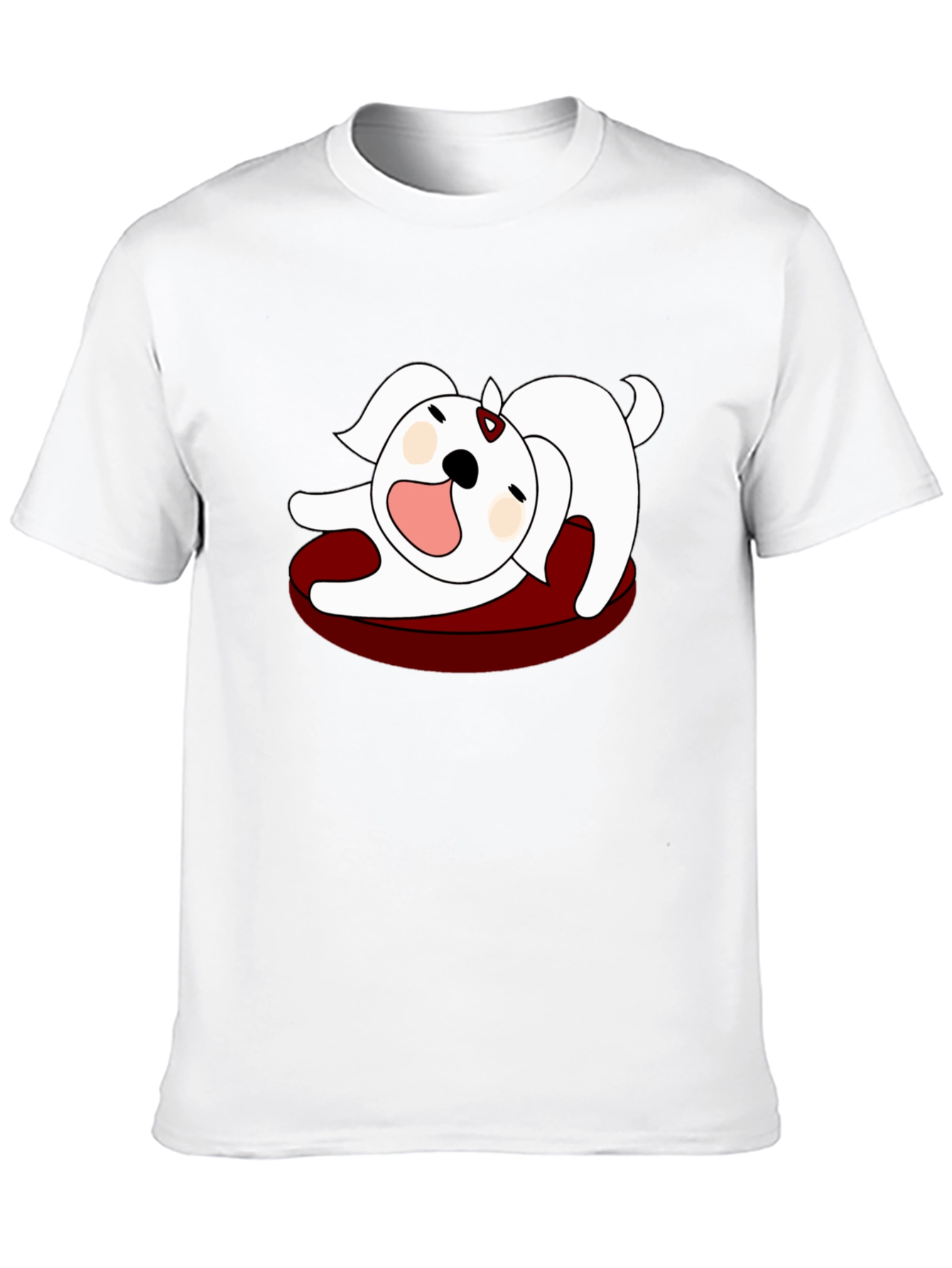 Cartoon Dog Graphic Tee - Relaxed Fit