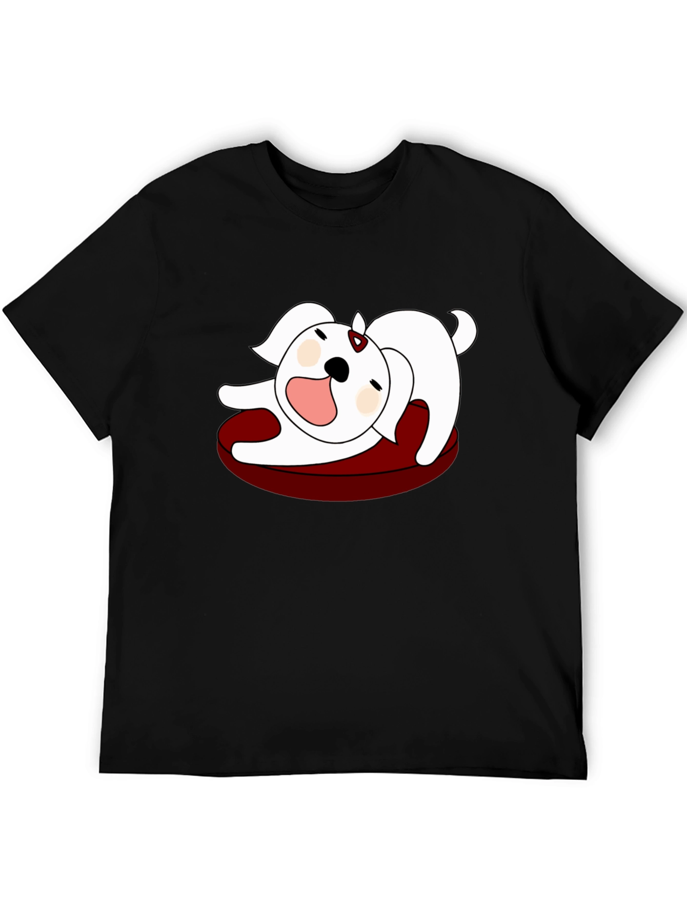Cartoon Dog Graphic Tee - Relaxed Fit