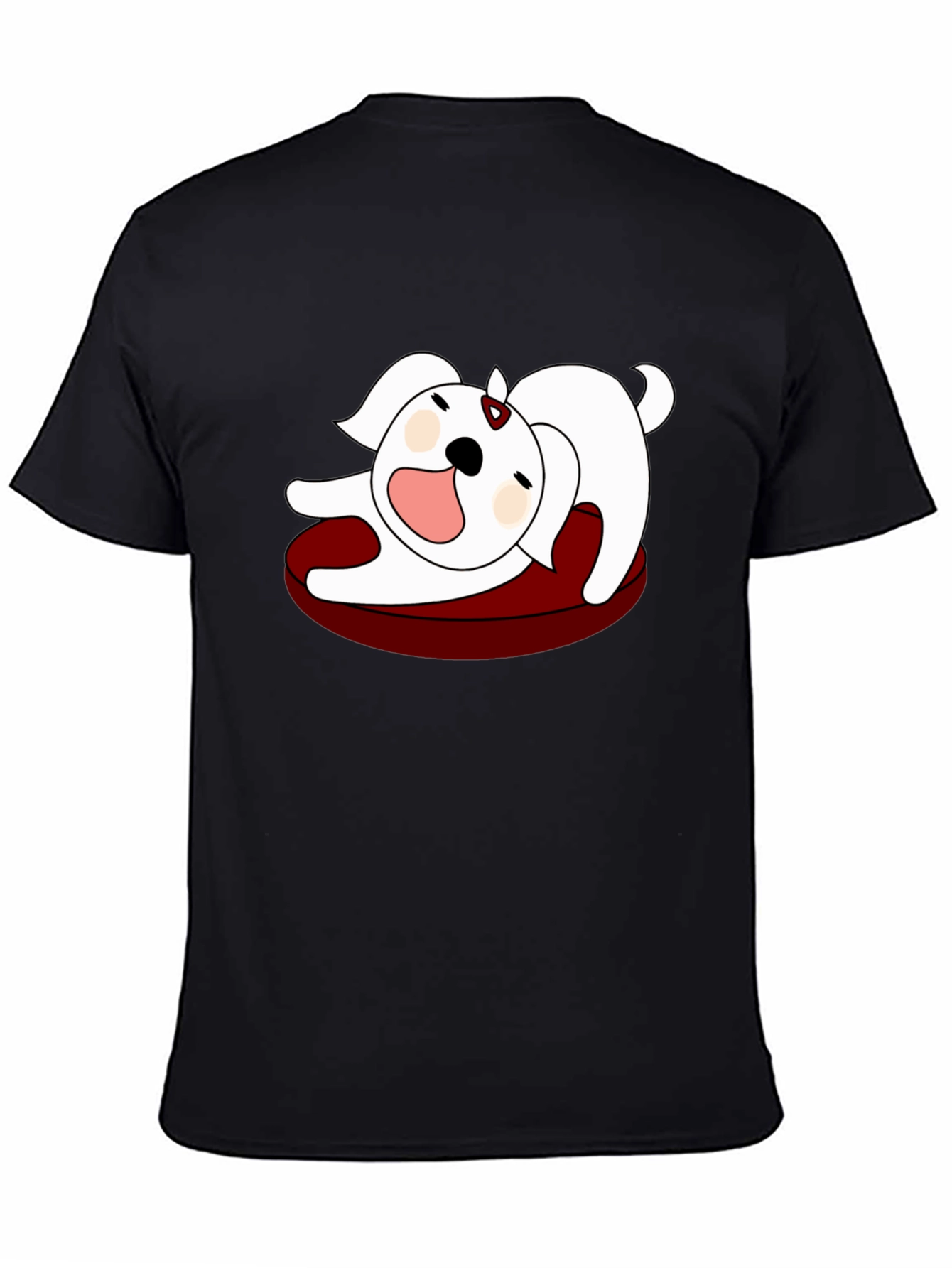 Cartoon Dog Graphic Tee - Relaxed Fit