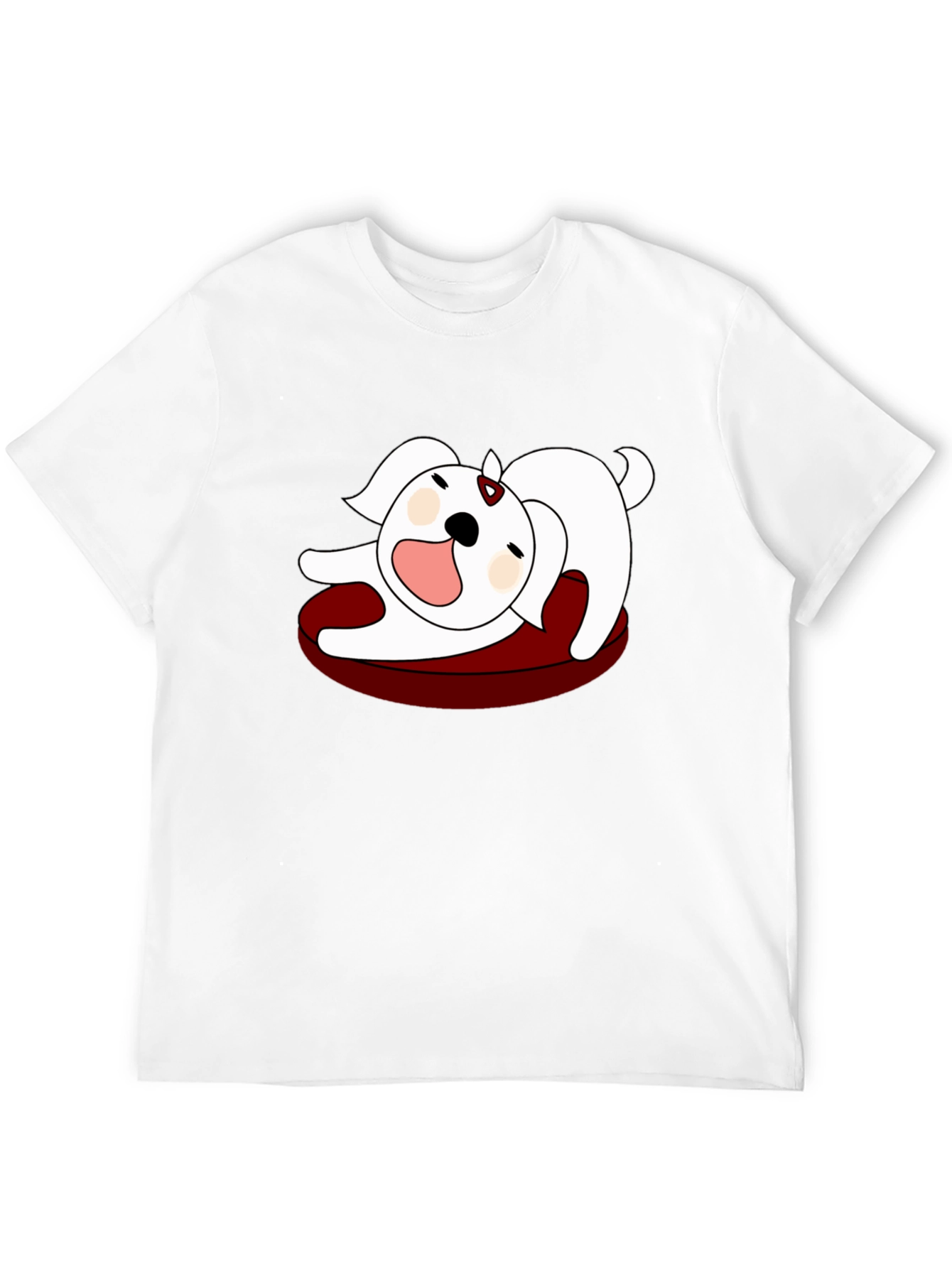 Cartoon Dog Graphic Tee - Relaxed Fit