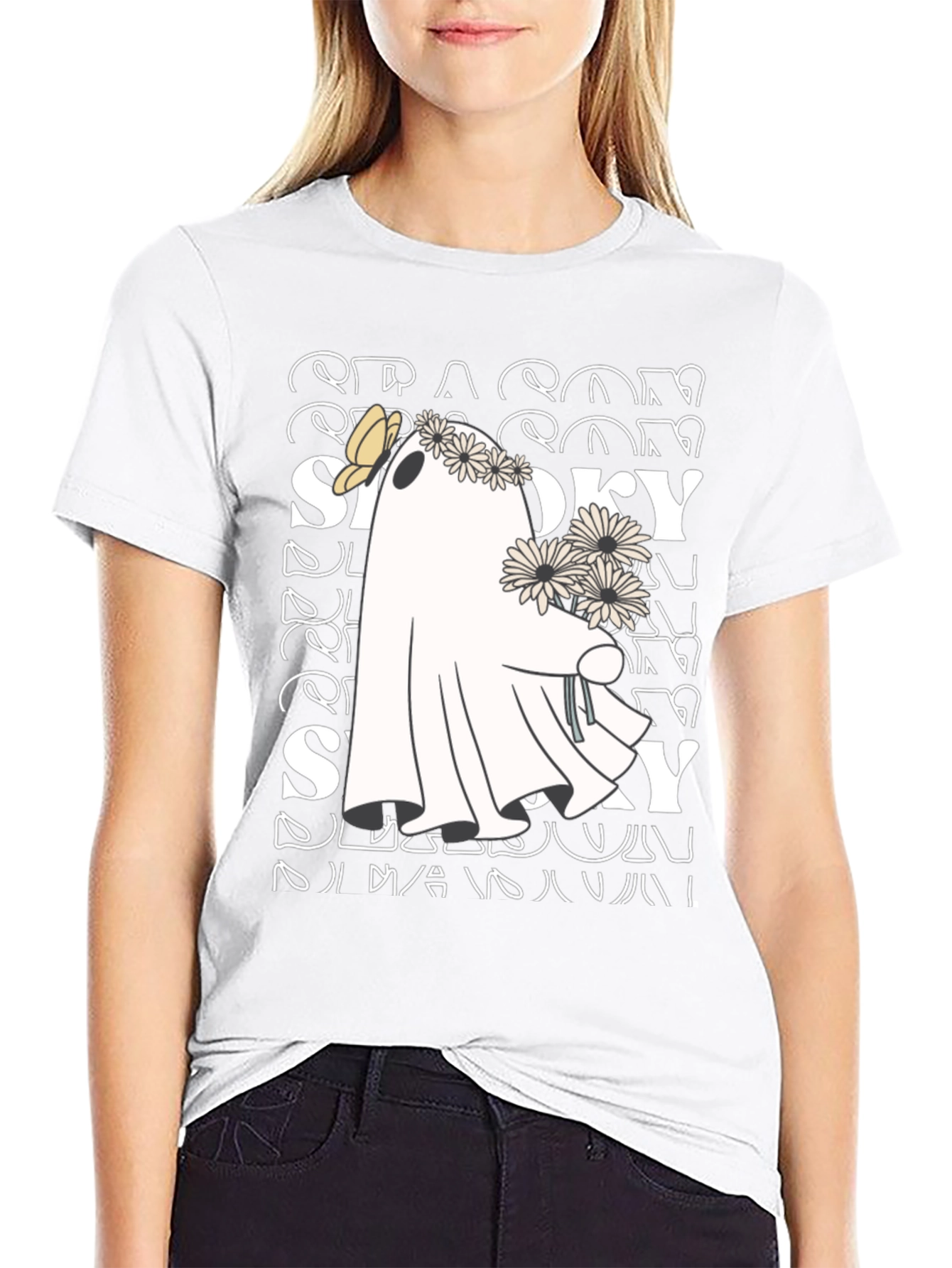 Spooky Season Ghost Graphic Tee