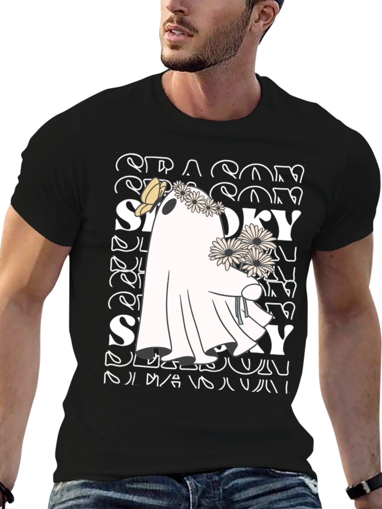 Spooky Season Ghost Graphic Tee