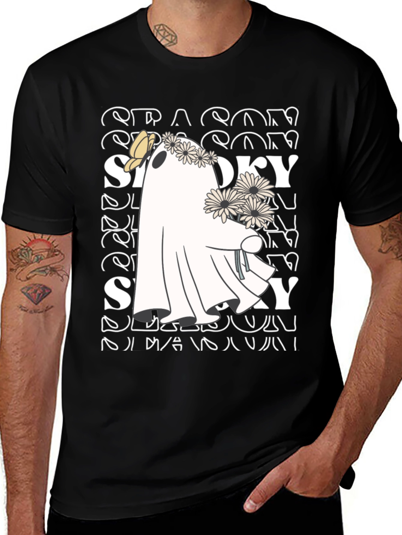 Spooky Season Ghost Graphic Tee