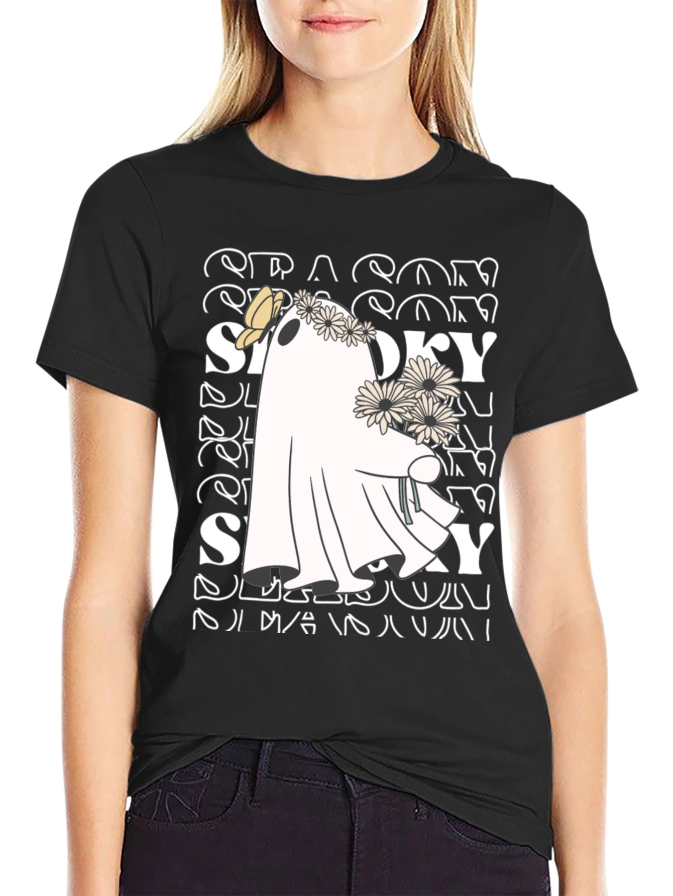 Spooky Season Ghost Graphic Tee