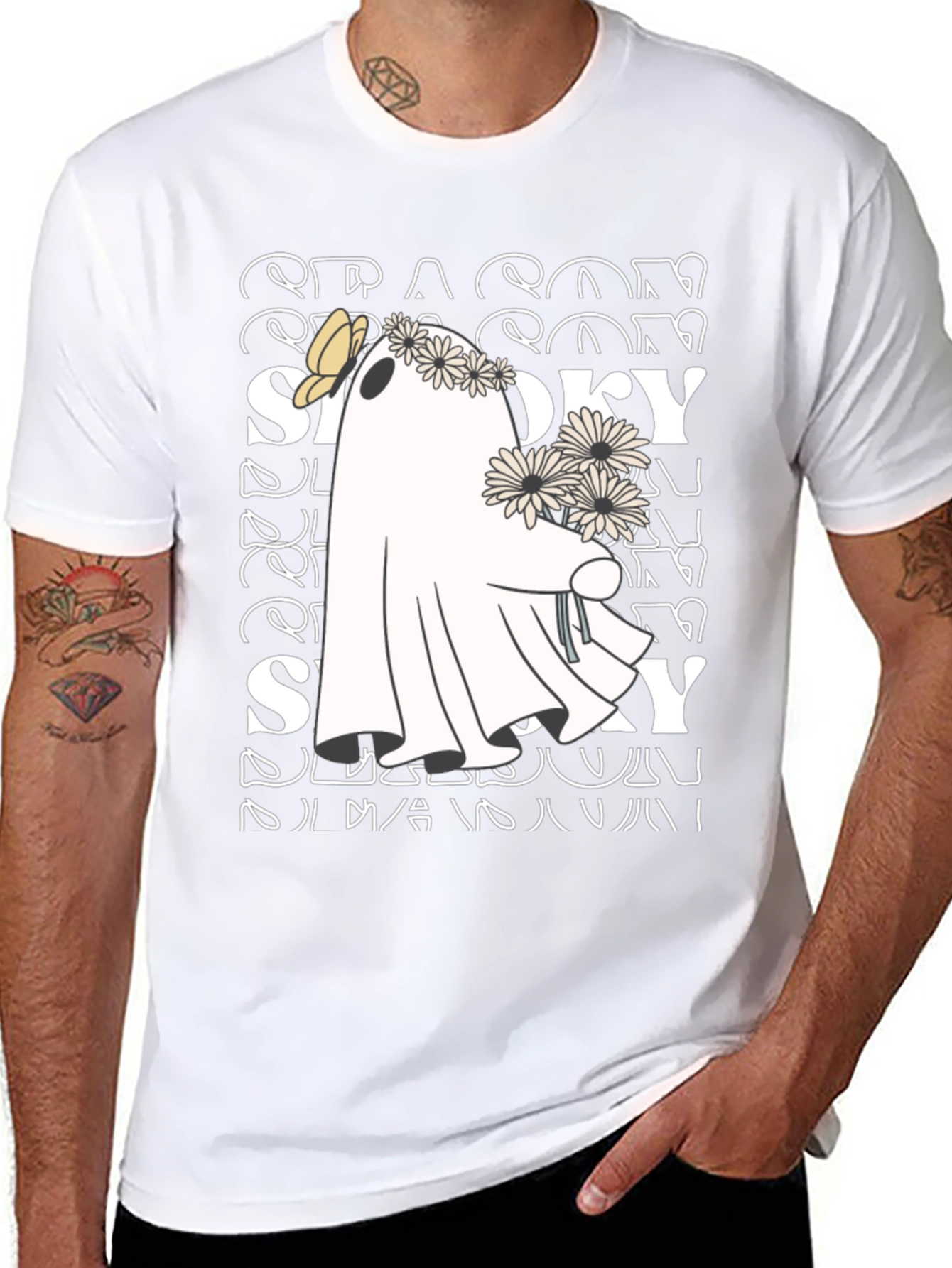 Spooky Season Ghost Graphic Tee