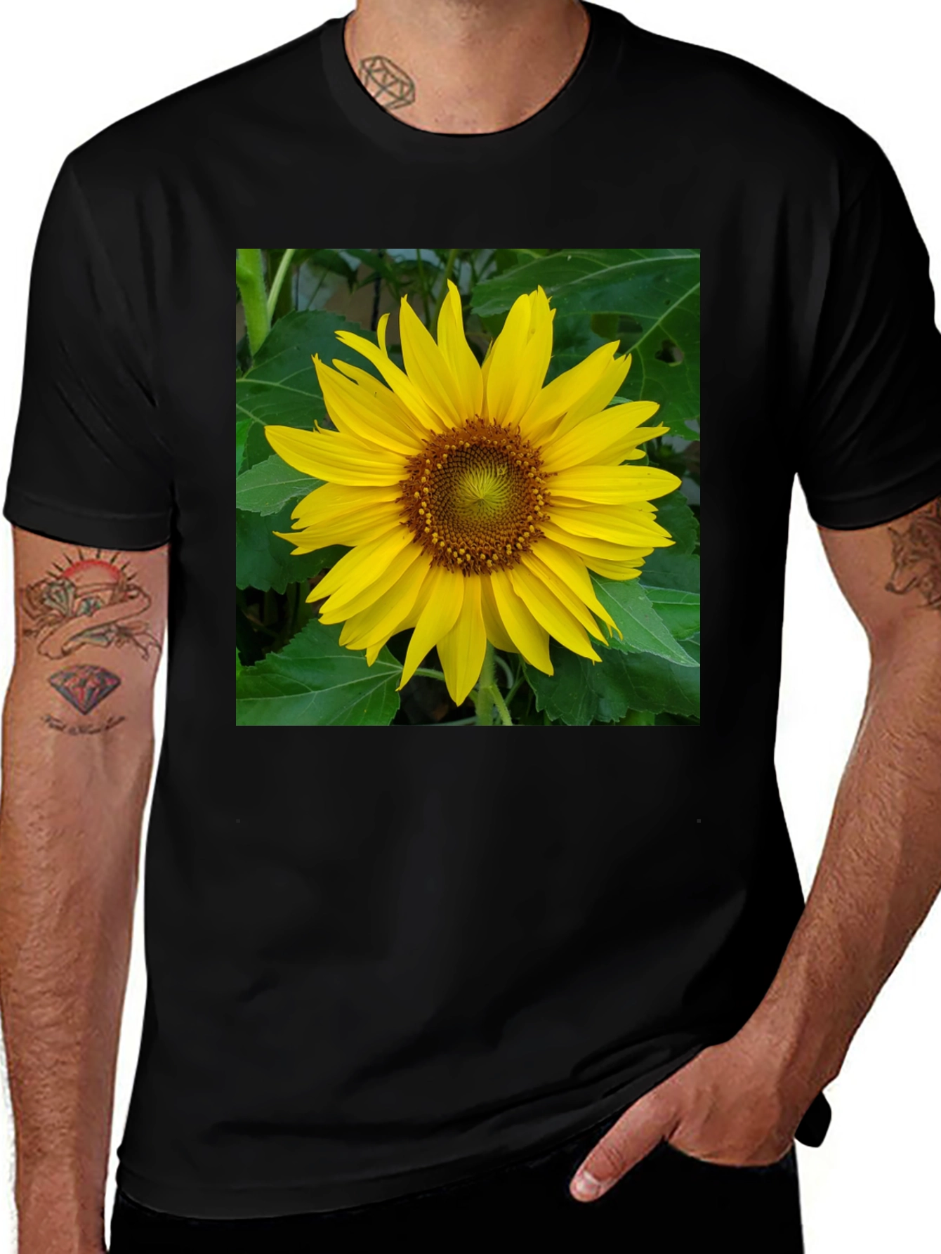 Sunflower Graphic Tee - Black Casual Shirt