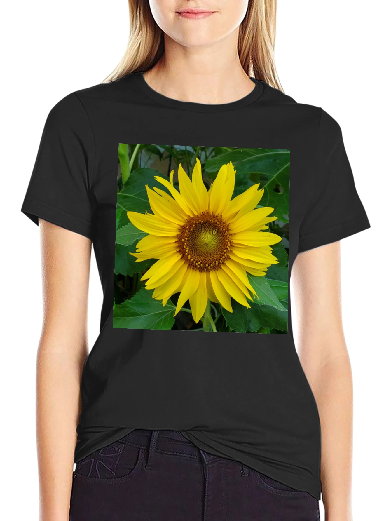Sunflower Graphic Tee - Black Casual Shirt