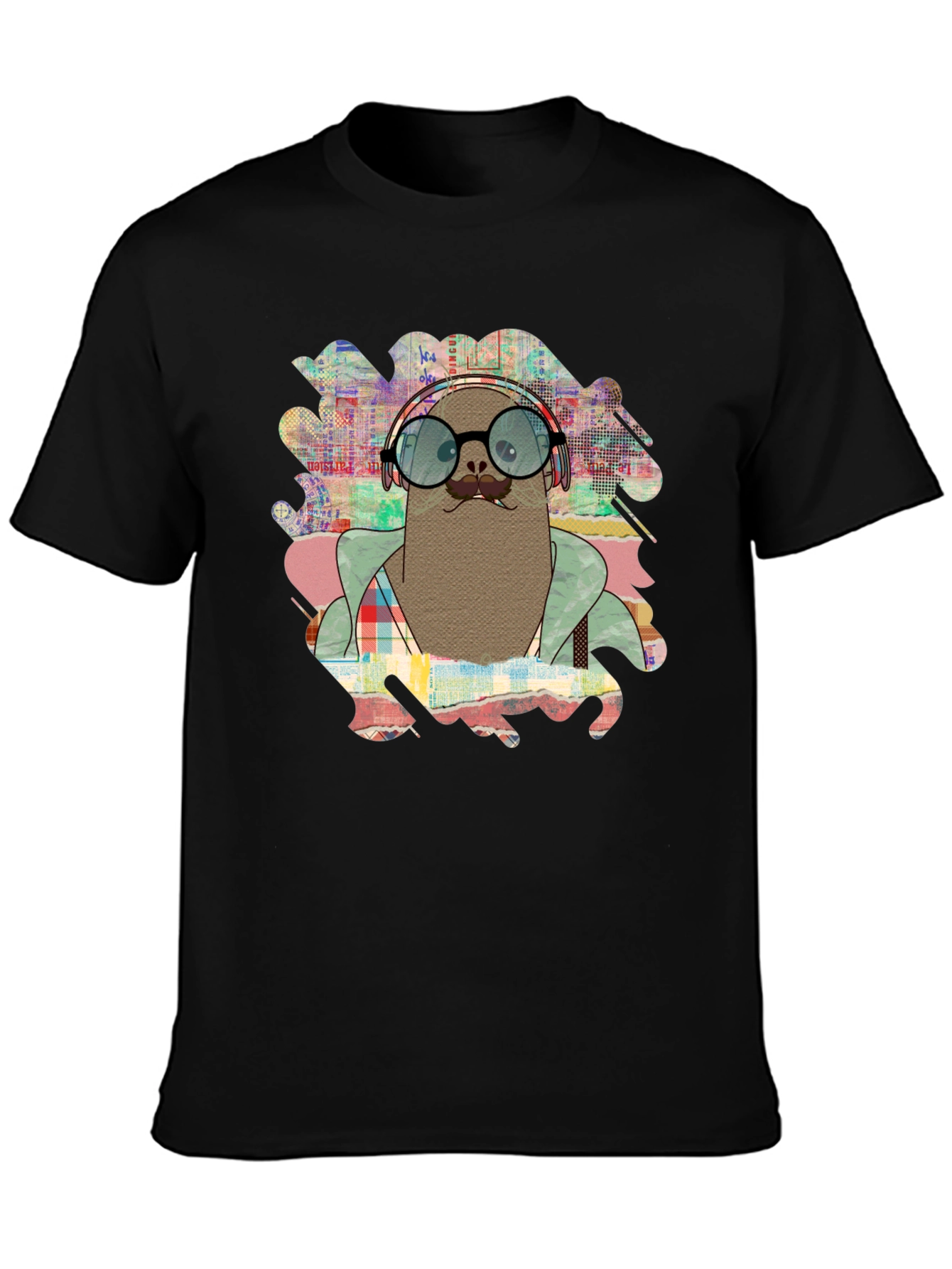 Seal with Headphones Graphic T-Shirt