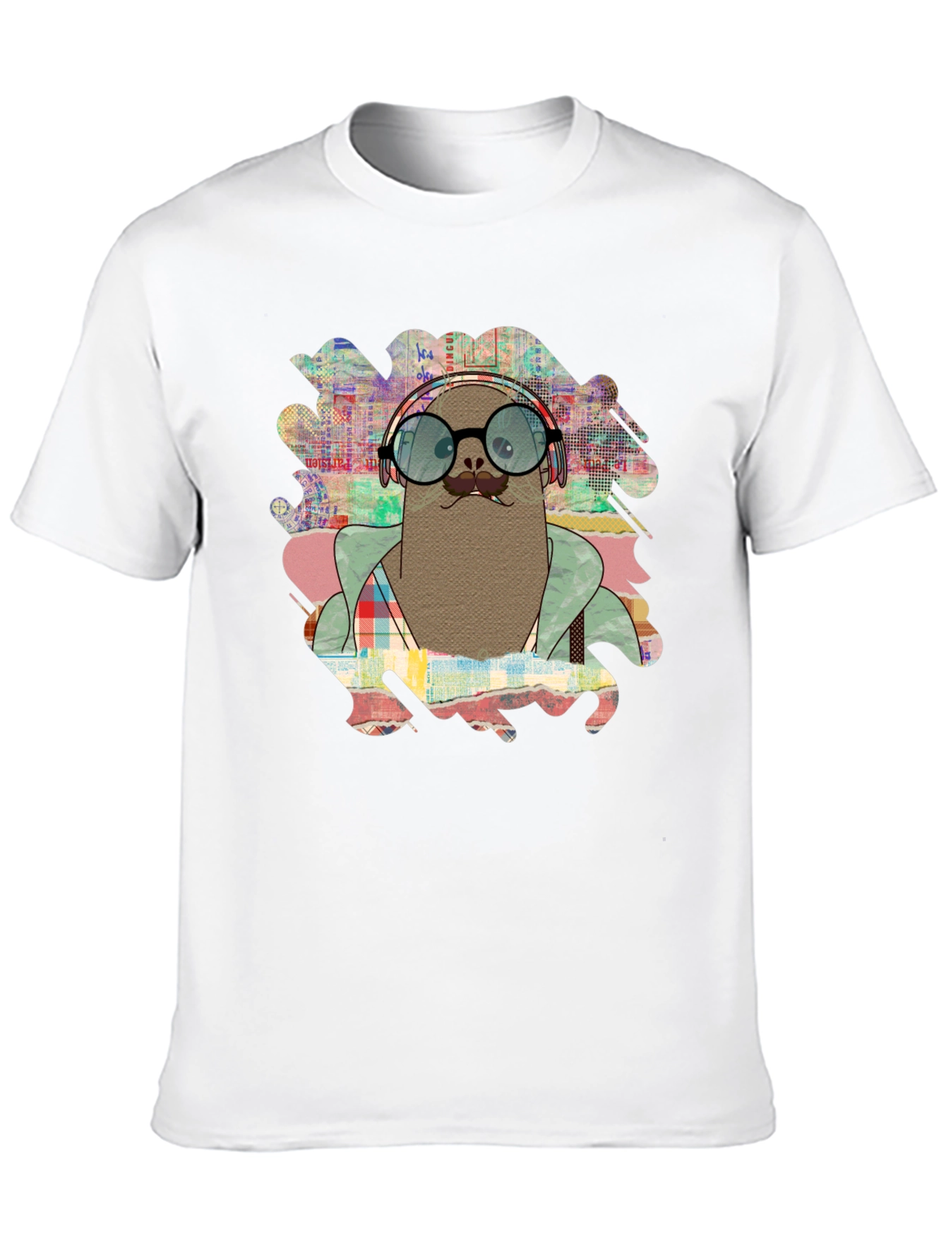 Seal with Headphones Graphic T-Shirt