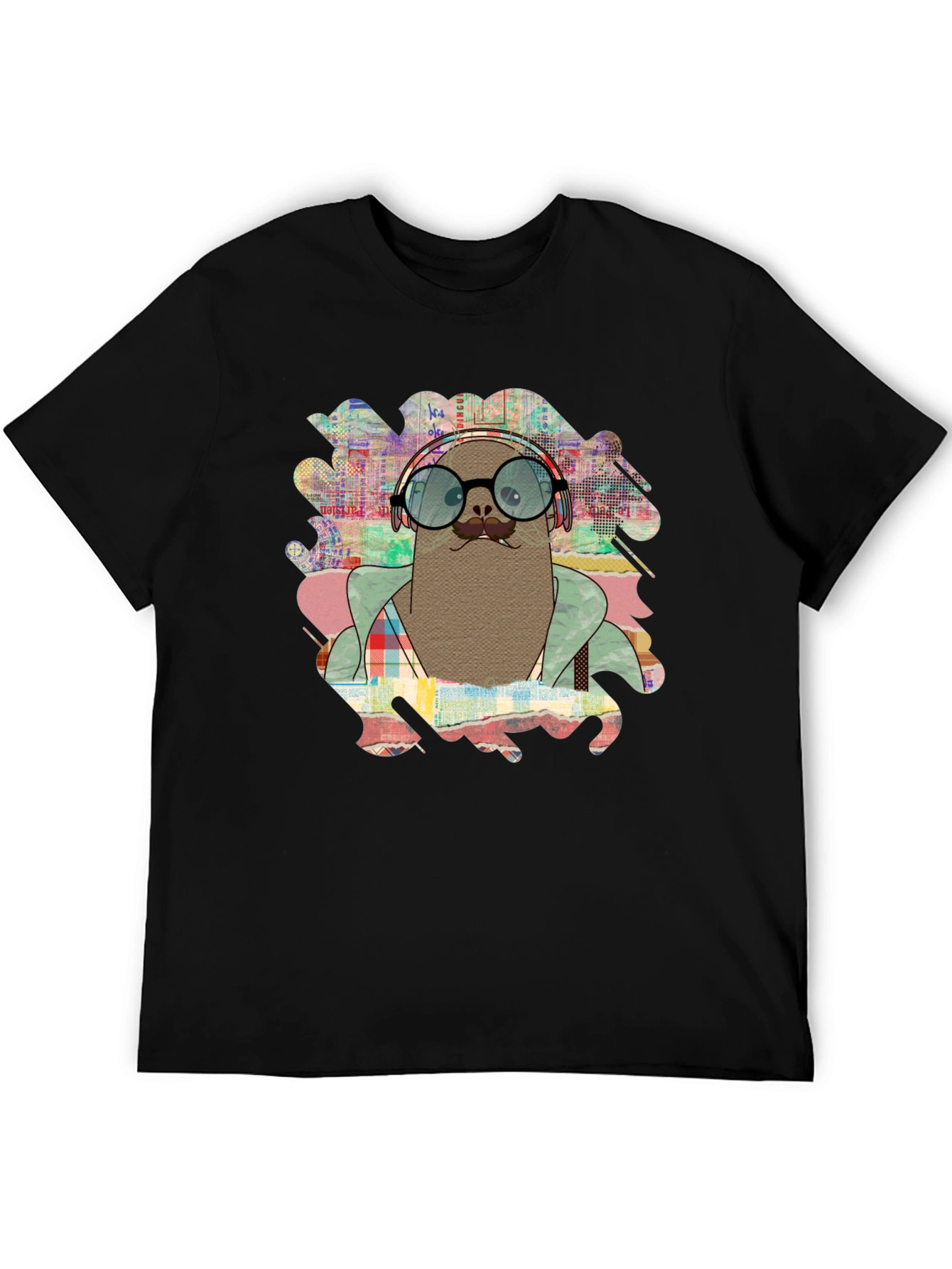 Seal with Headphones Graphic T-Shirt