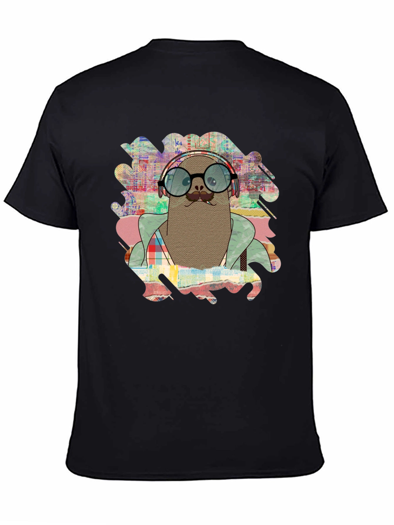 Seal with Headphones Graphic T-Shirt