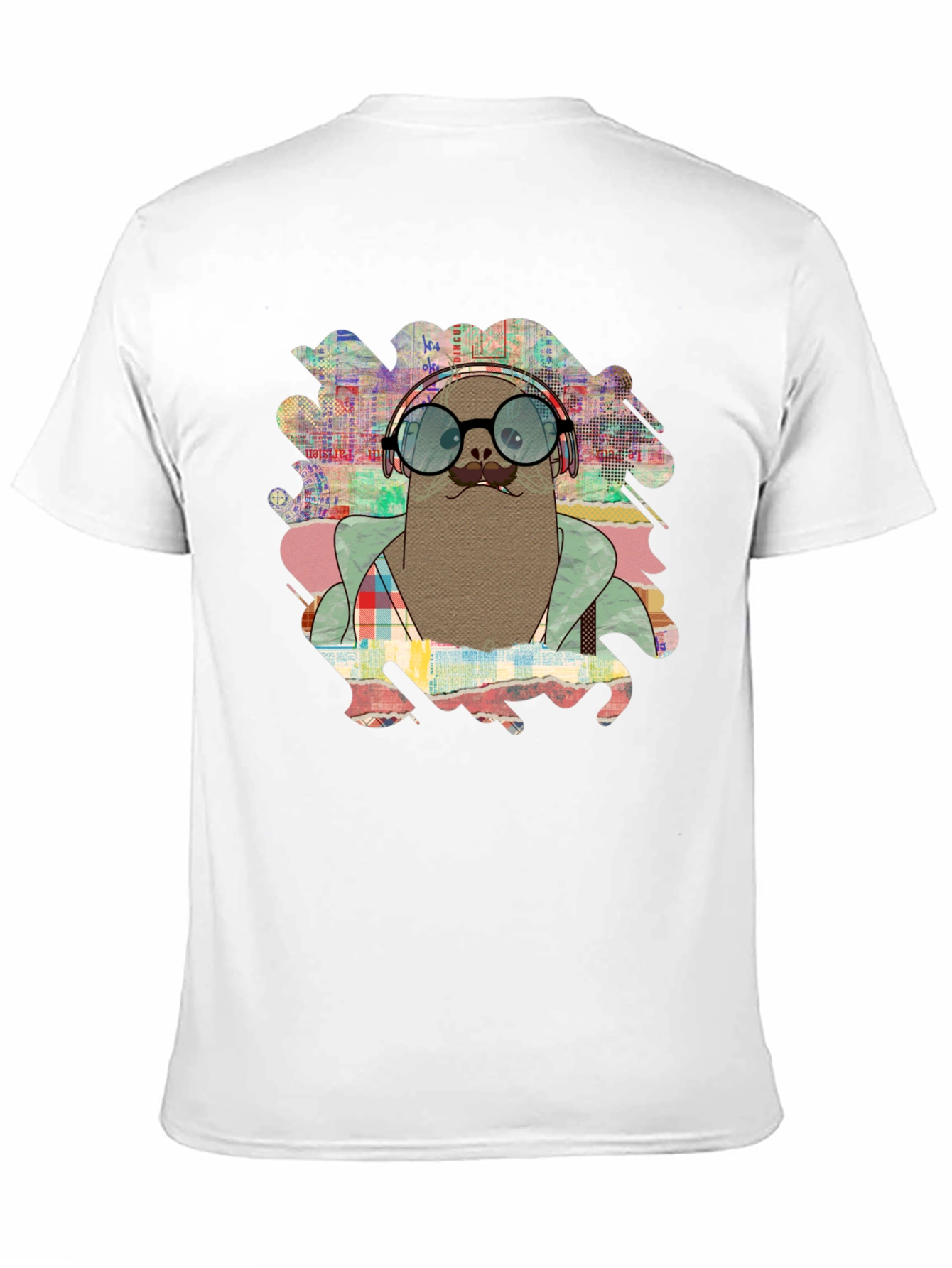 Seal with Headphones Graphic T-Shirt