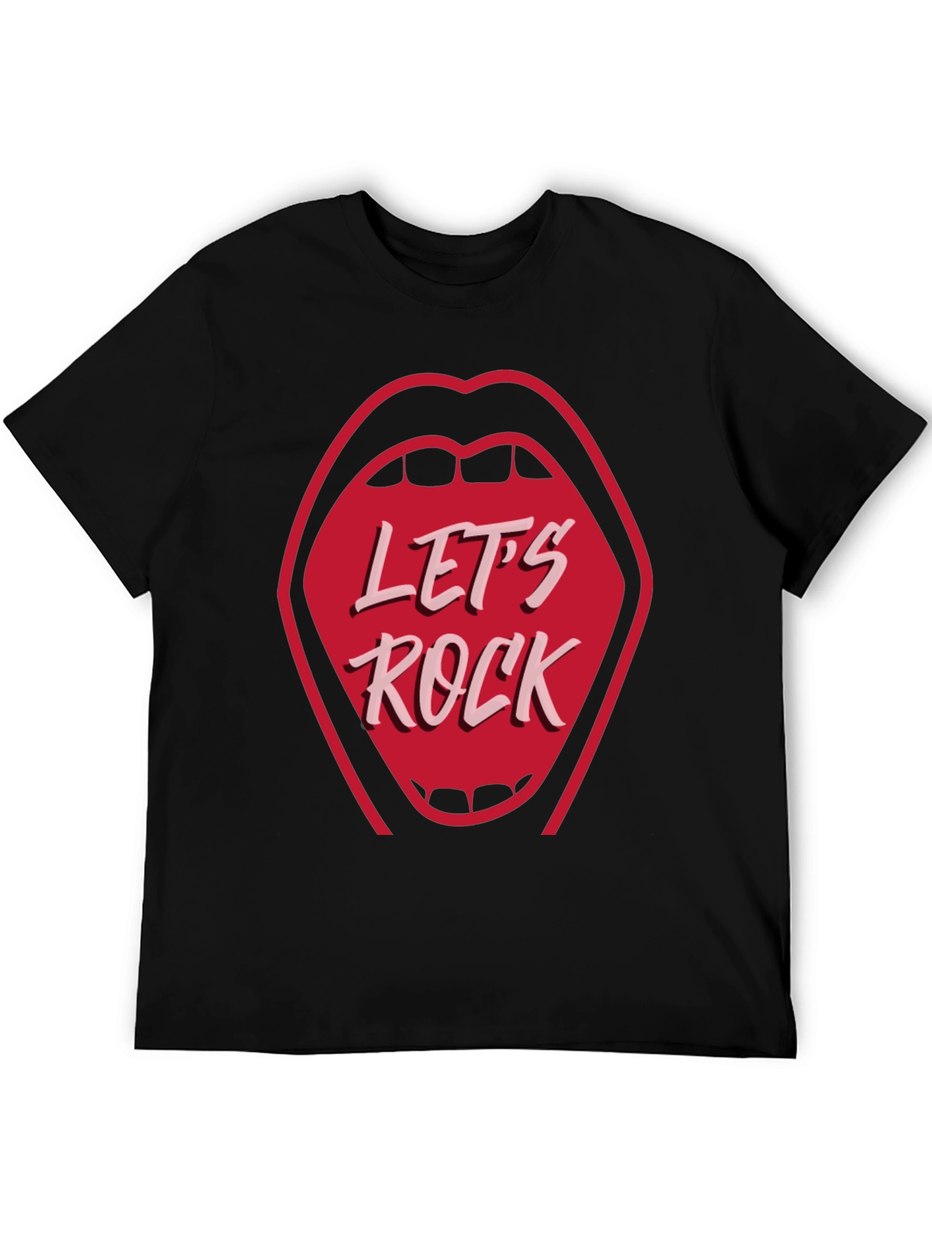 Lets Rock Graphic Tee - Rock and Roll Style