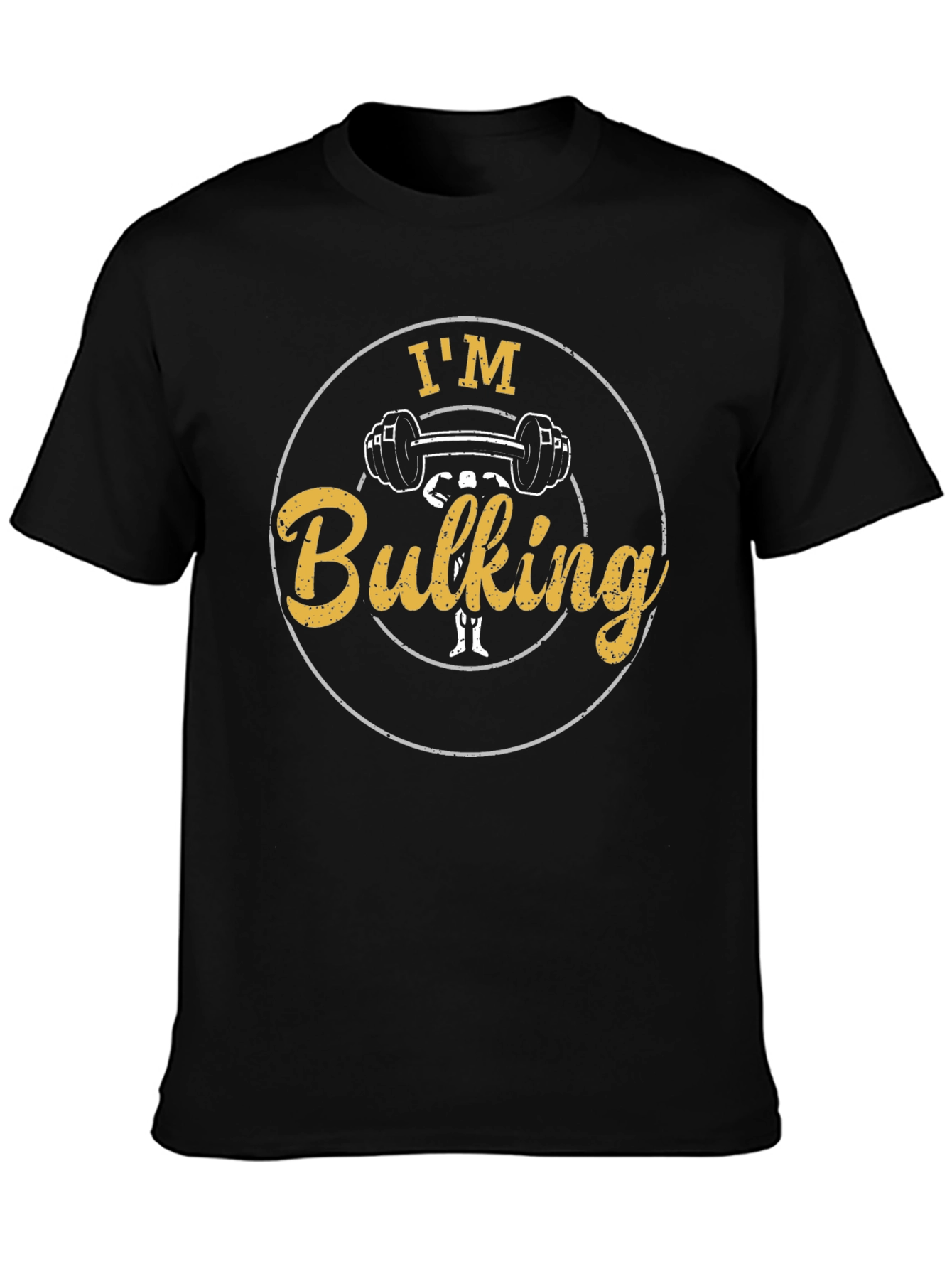 Im Bulking Black T-Shirt Fitness Gym Workout