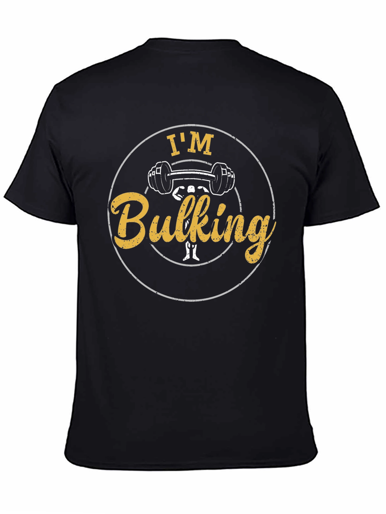Im Bulking Black T-Shirt Fitness Gym Workout