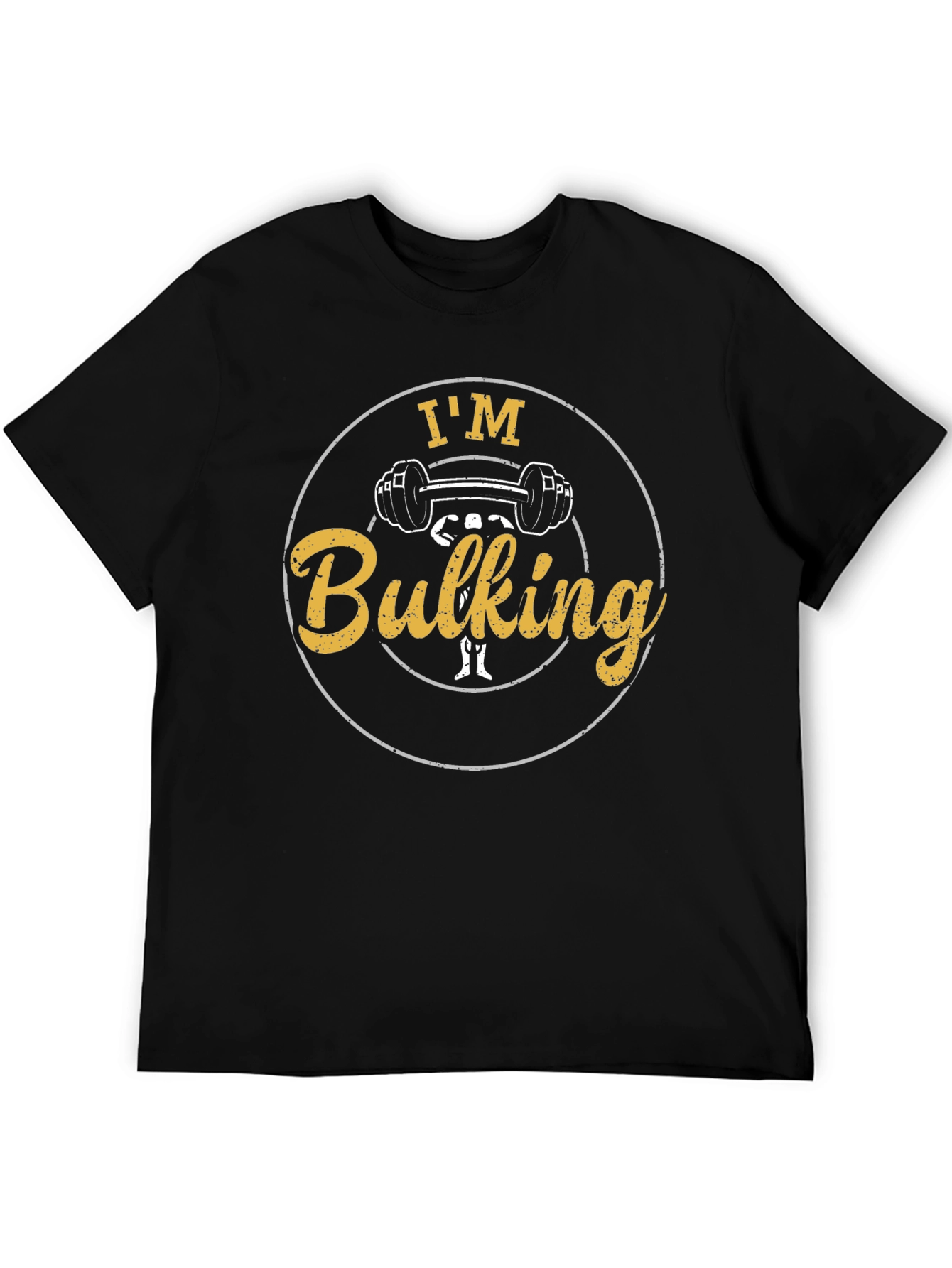 Im Bulking Black T-Shirt Fitness Gym Workout