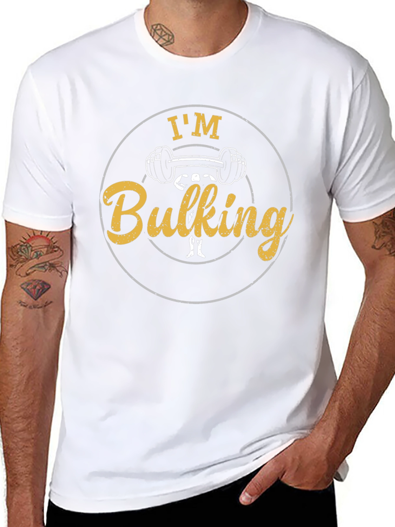 Im Bulking Black T-Shirt Fitness Gym Workout
