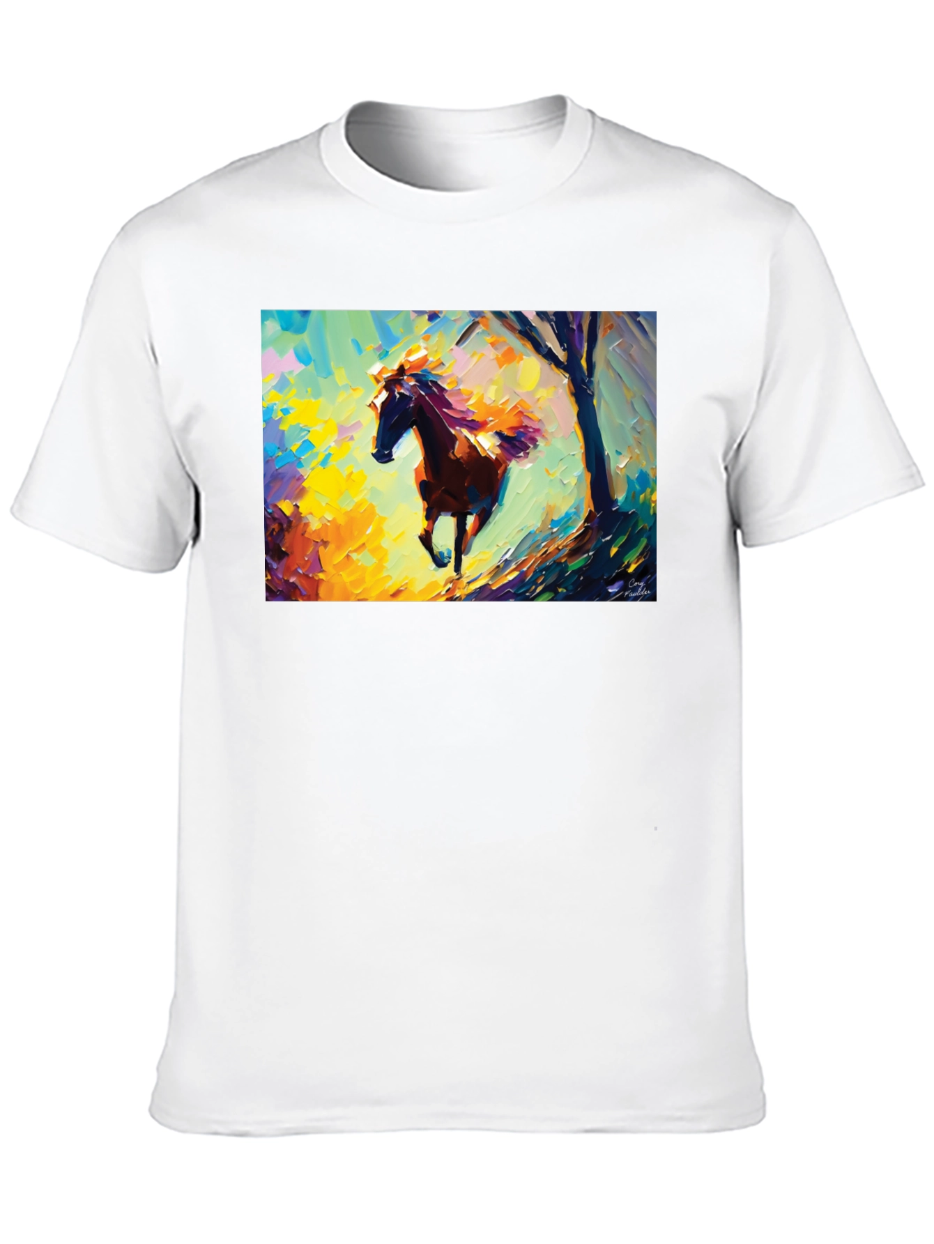 Horse Art Graphic Tee - Stylish Black T-Shirt
