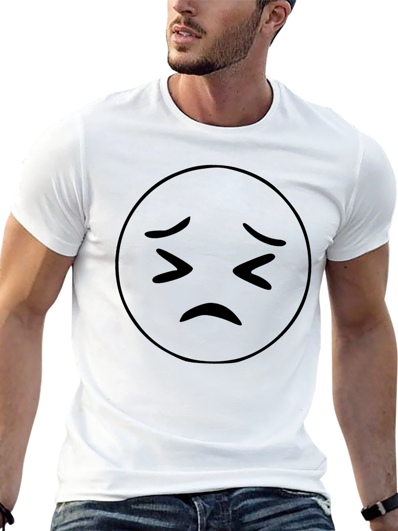 Sad Emoji Black T-Shirt