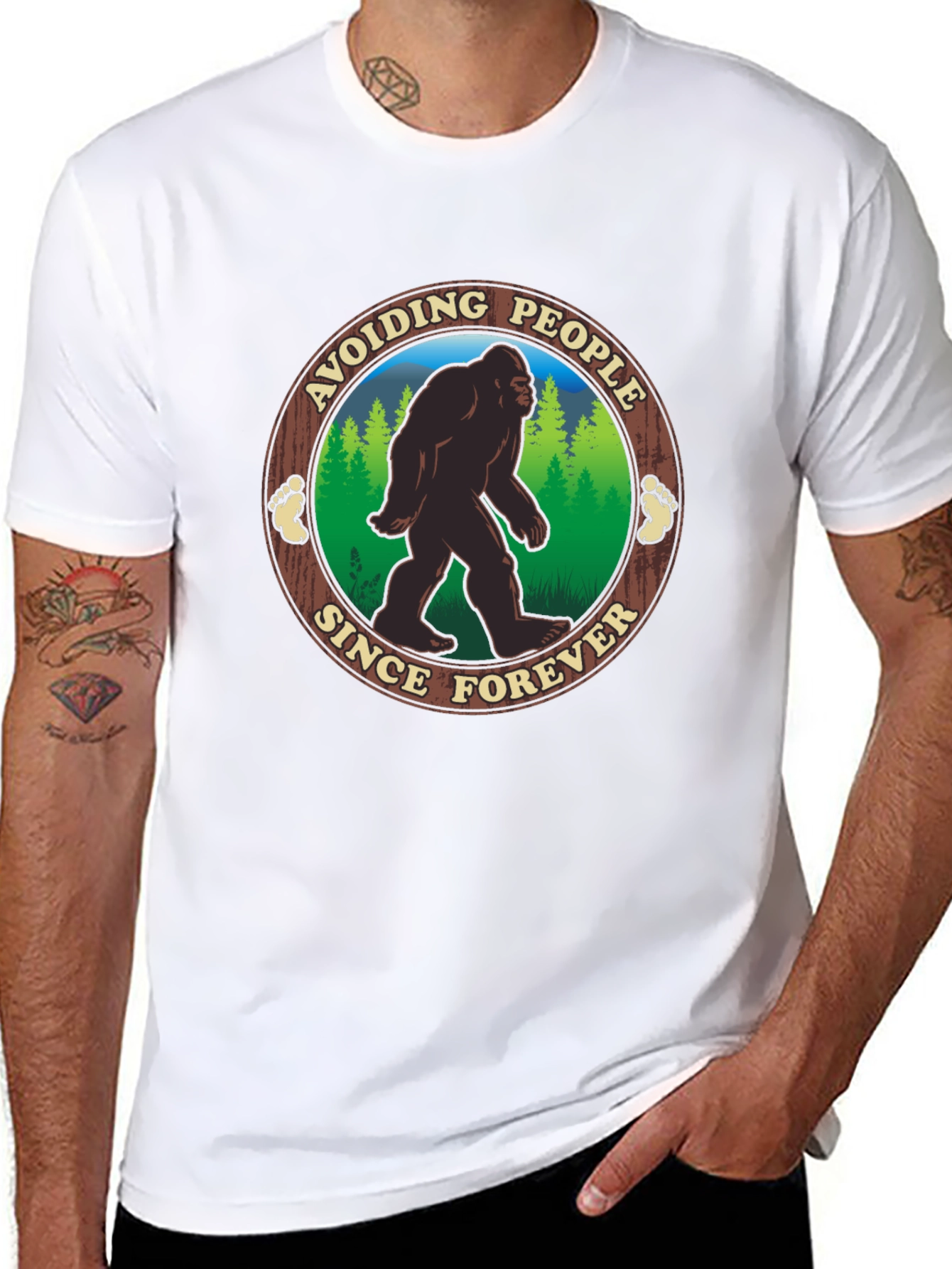 Avoiding People Since Forever Bigfoot T-Shirt
